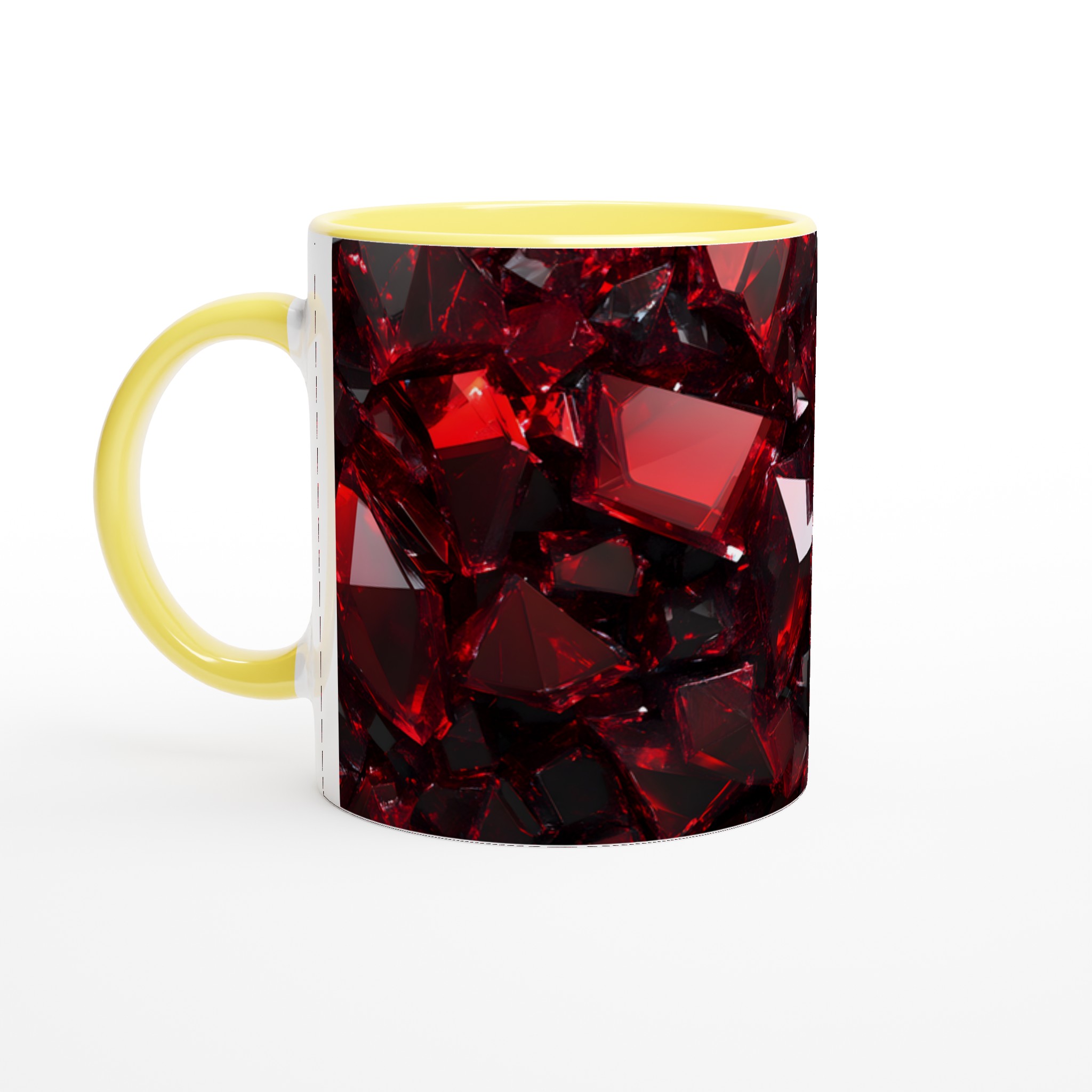 Rubinröd 11oz Keramisk Mugg – Geometrisk Kristall Design i Din Favoritfärg! 3 767dcbb3-1cfe-4d04-ac31-1206af9a65b4