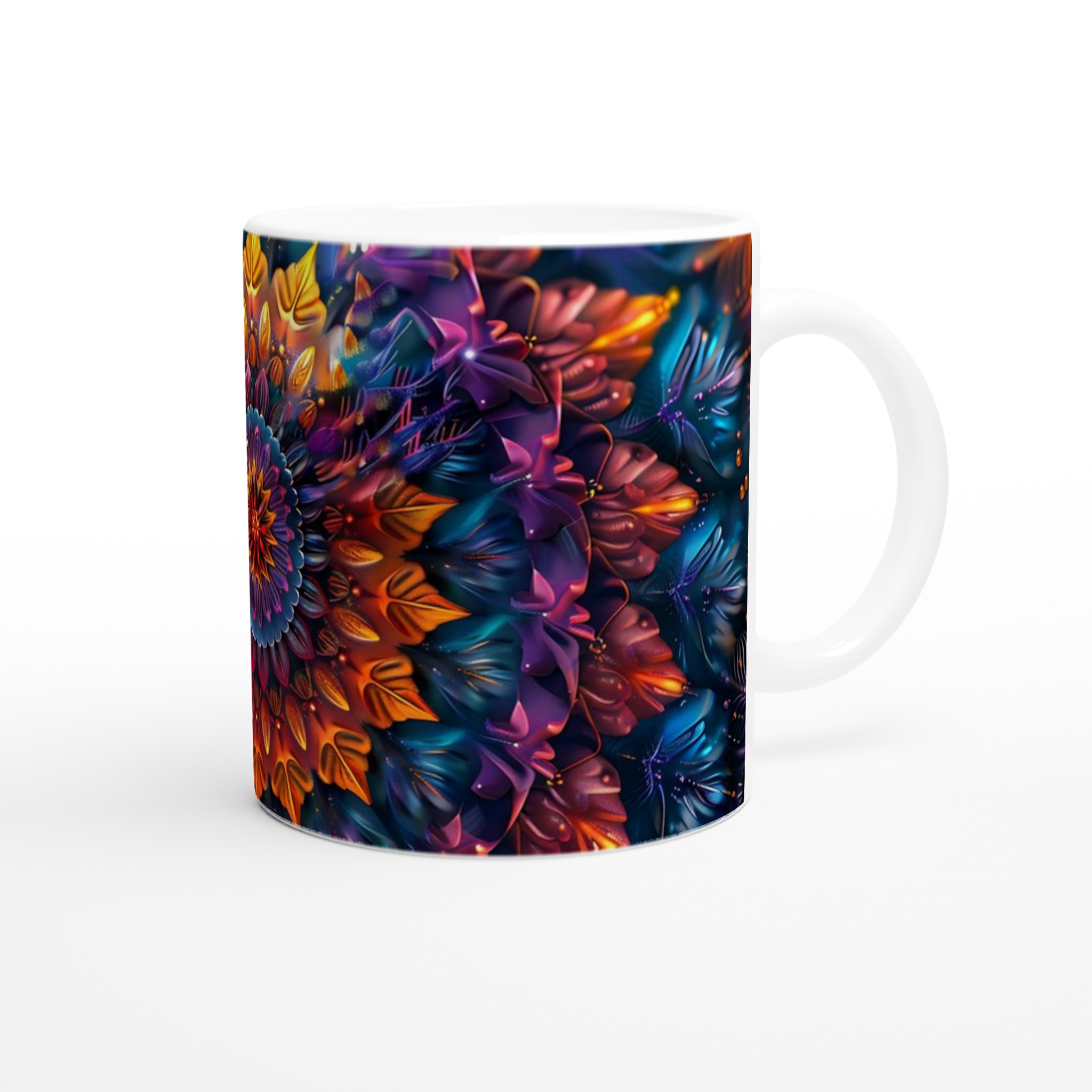 Mångfärgad Mandala Keramikmugg - 11oz Konstnärlig Kaffekopp i ditt val av sju livfulla färger 9 76a5c83b-fc91-42ac-95c4-da7321545221
