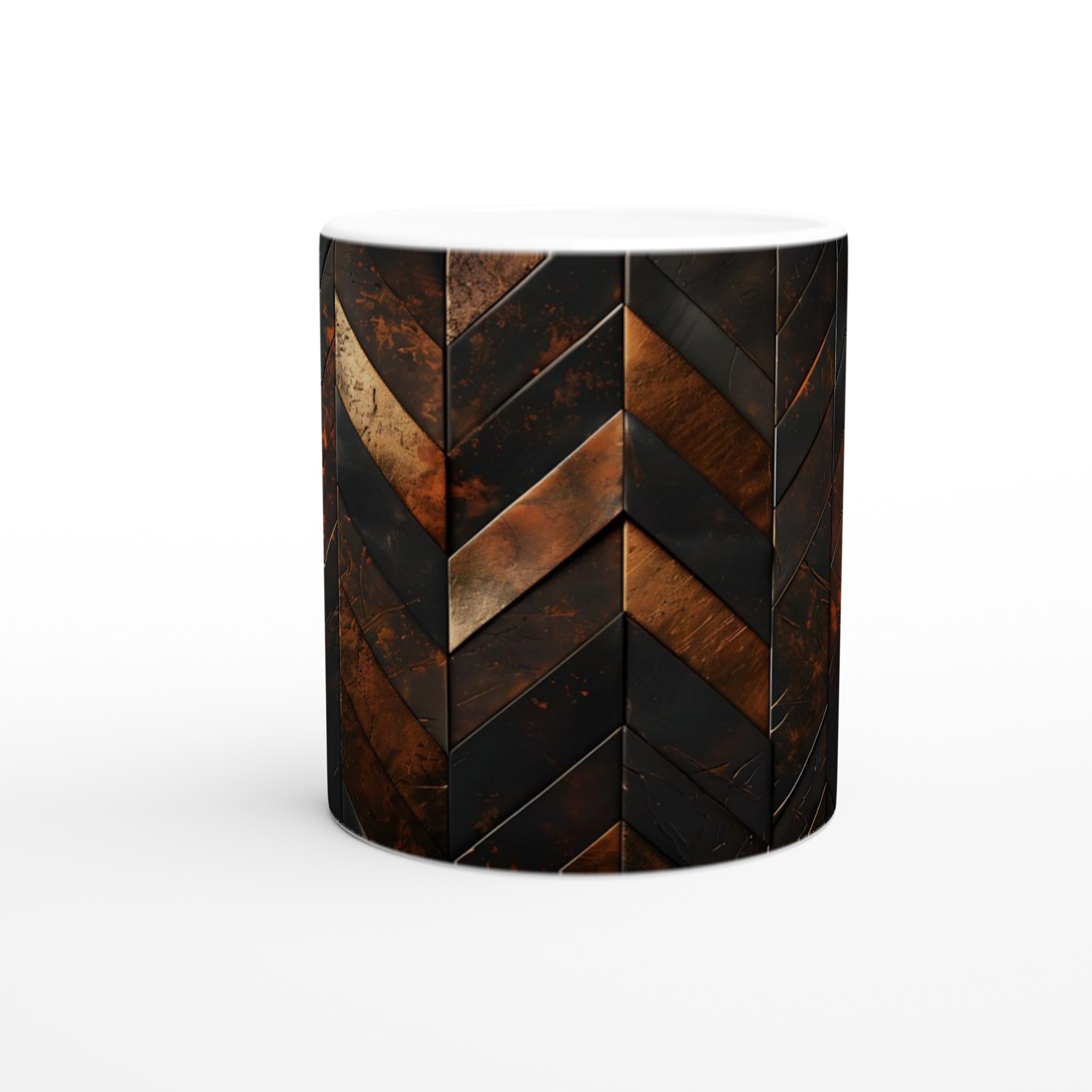 Rustik Chevron 11oz Keramisk Mugg – Elegans i Koppar & Mörkt Trä 8 76c35b5a-2e68-458d-a4a5-d88c9b548fe7
