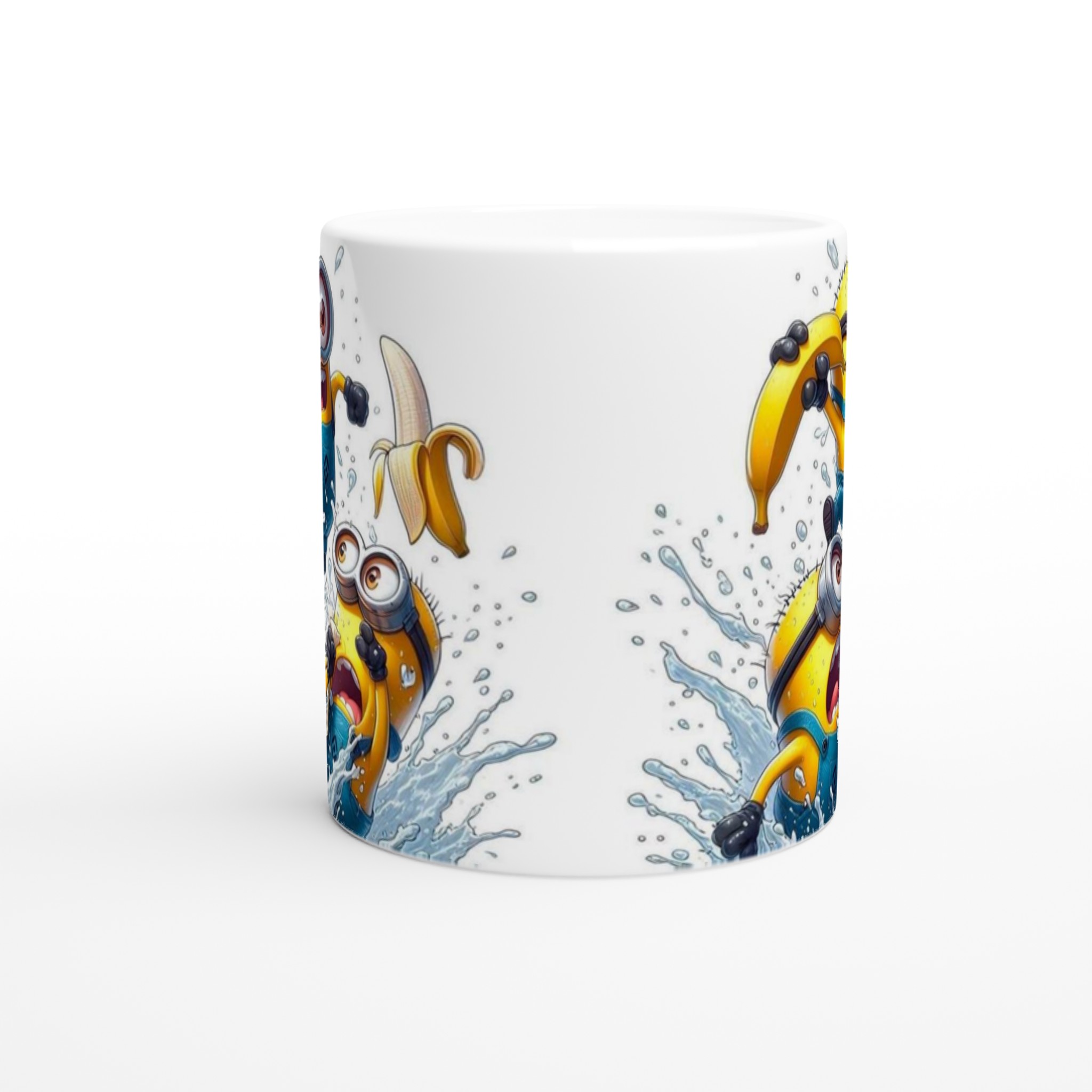 Livfull Vit 11oz Keramisk Mugg med Busiga Minions och Bananskämt i Färgstark Design 9 76c3a2d9-dfd7-4c02-b3e2-3c0f798135e7