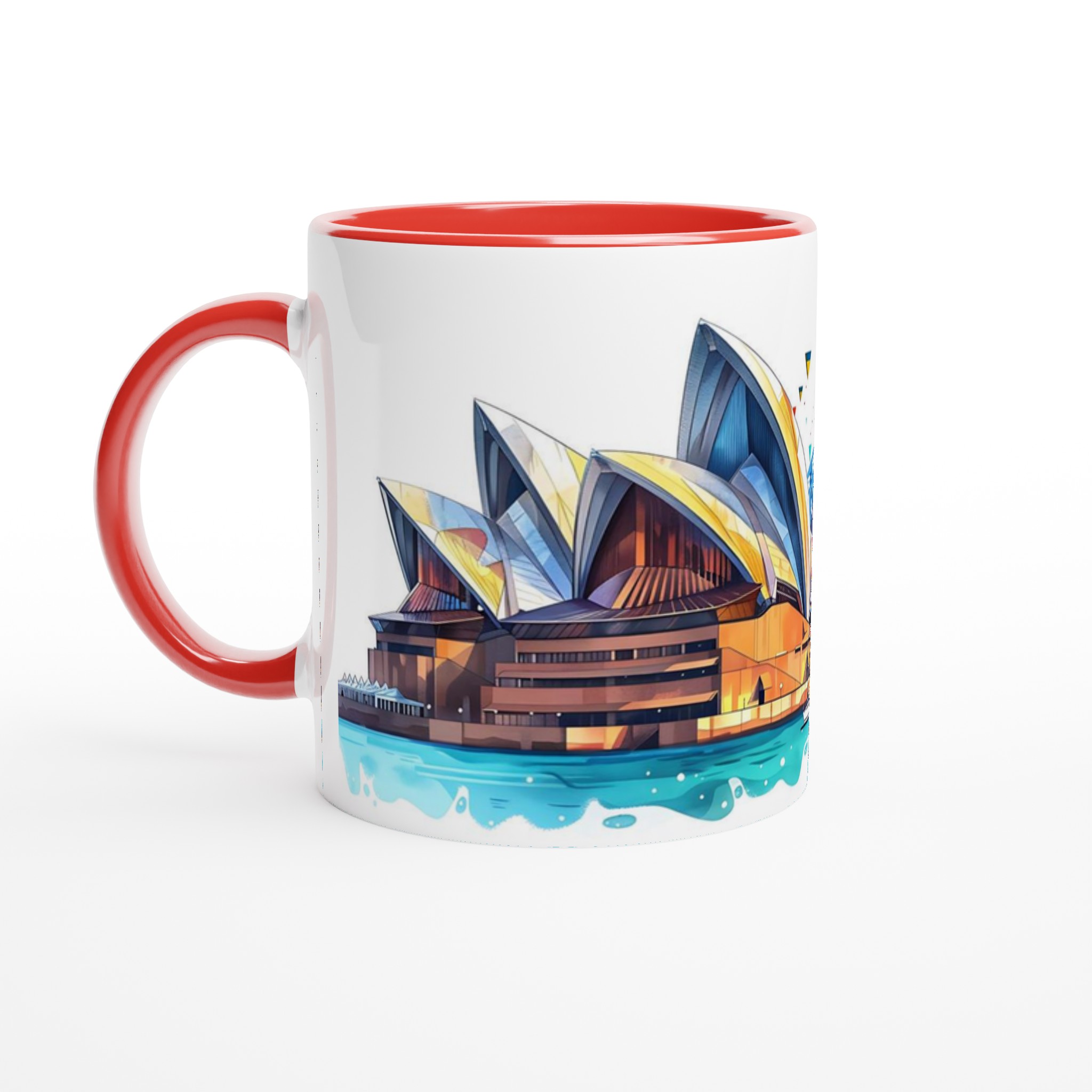 Sydney Opera House & Harbour Bridge Keramikmugg - Livfull Akvarellkonst i Valfri Färg 5 76df7dba-720f-4c52-ae8c-3ce246be2a5f