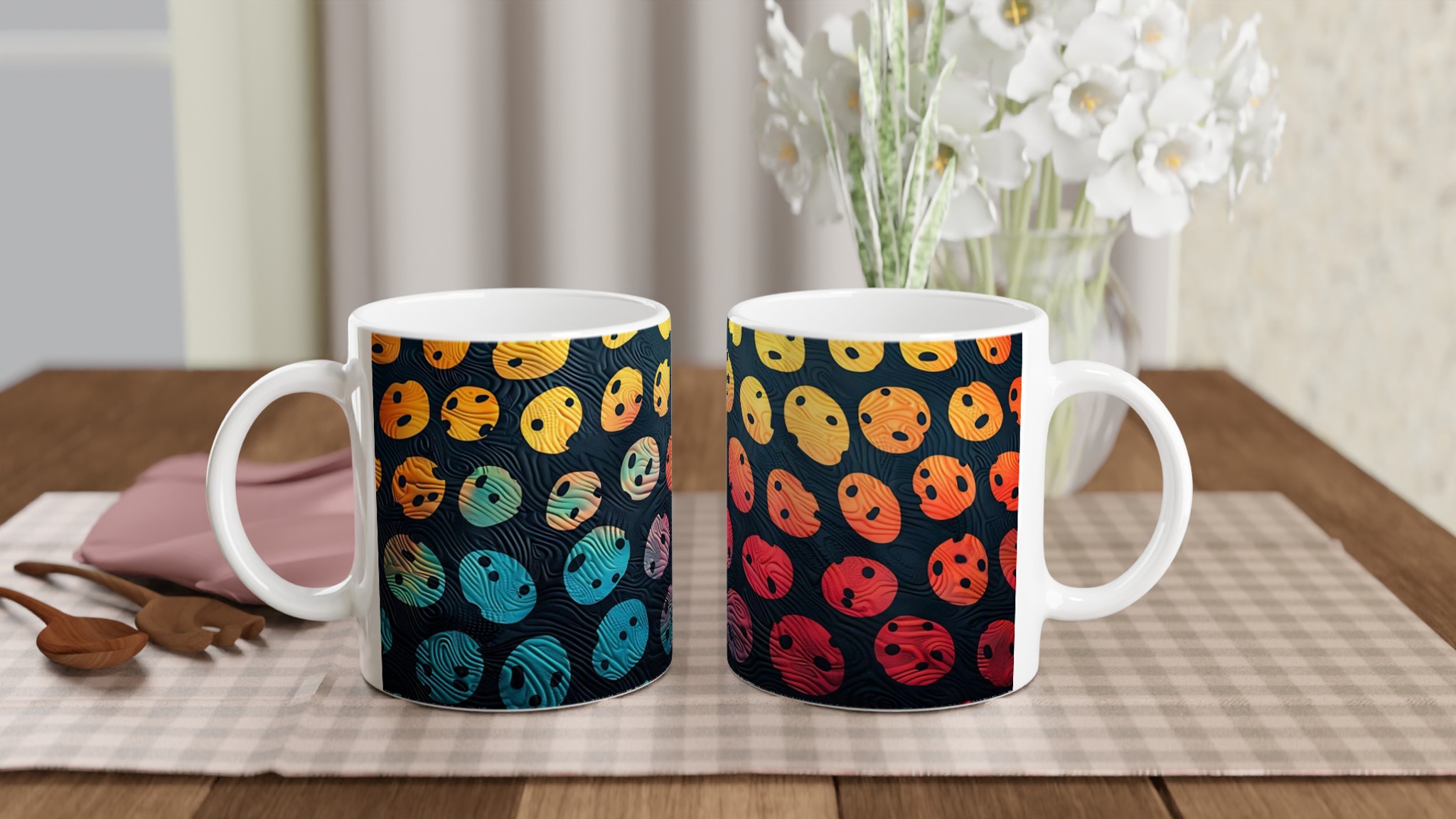 Abstrakt Mugg – Levande Färger & Unik Textur – 11oz Keramisk Kaffemugg i Ditt Val av 7 Nyanser 10 76f84f8d-78d8-4a01-97fc-92cfe4f6aef8