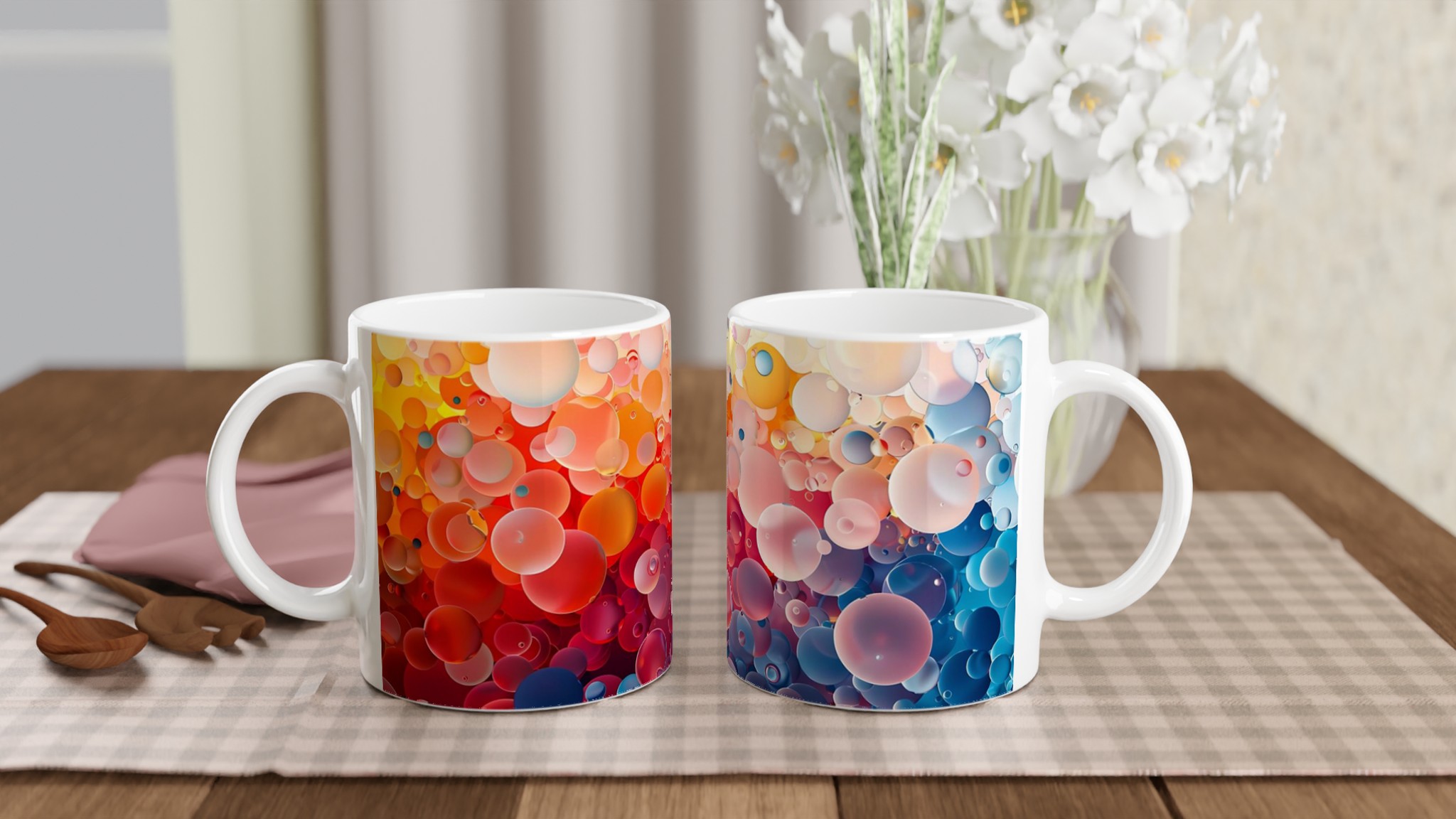 Abstrakt Bubbel Keramikmugg - 11oz, Välj Bland 7 Färgstarka Nyanser för Din Perfekta Kaffestund 10 77082f0e-1801-4e7e-aaae-372f81283a03