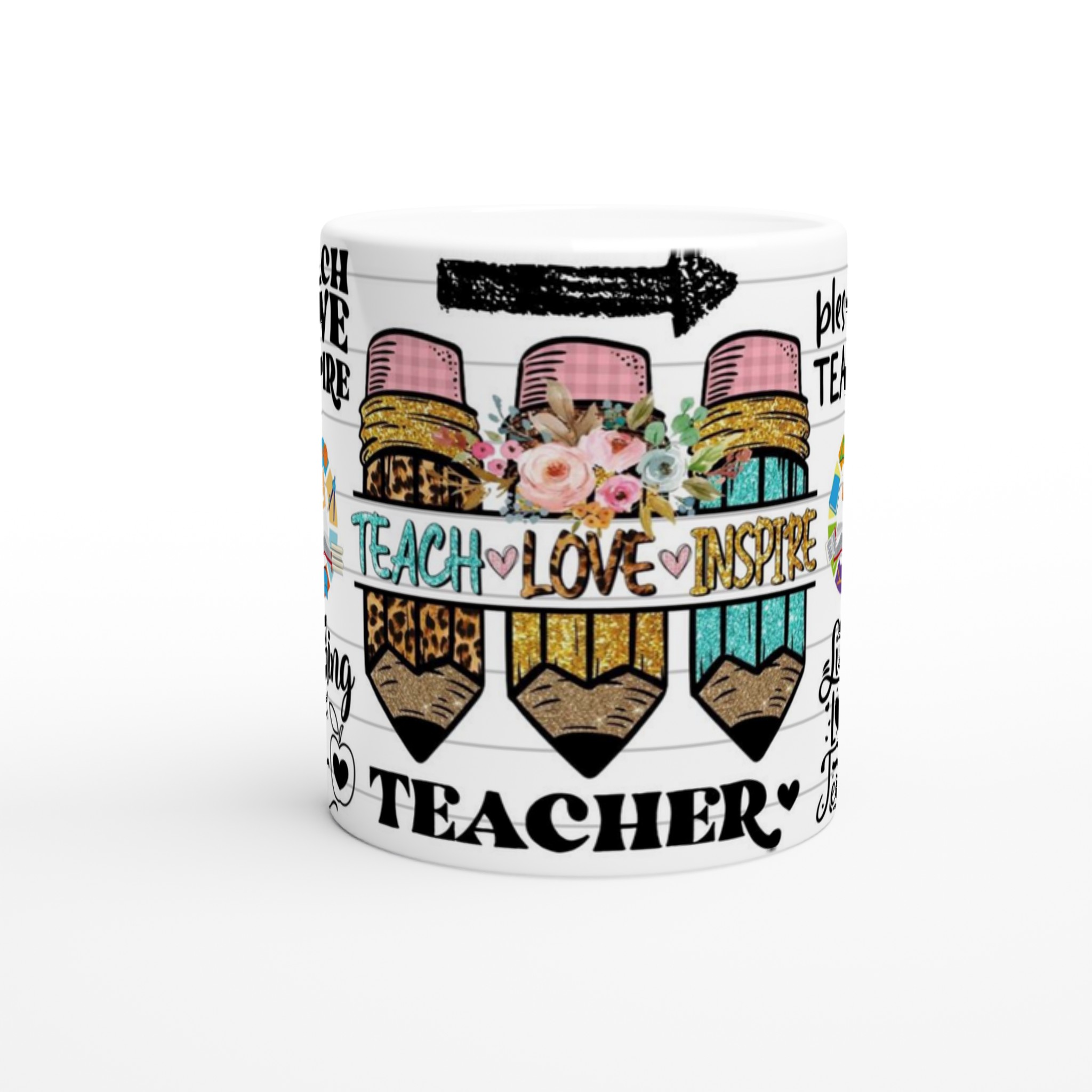Inspirerande Lärarmugg – "Teach Love Inspire" med Färgglada Mottyrken & Valfri Färg! 8 77224b0d-161c-43c8-902a-3b3ac070b961
