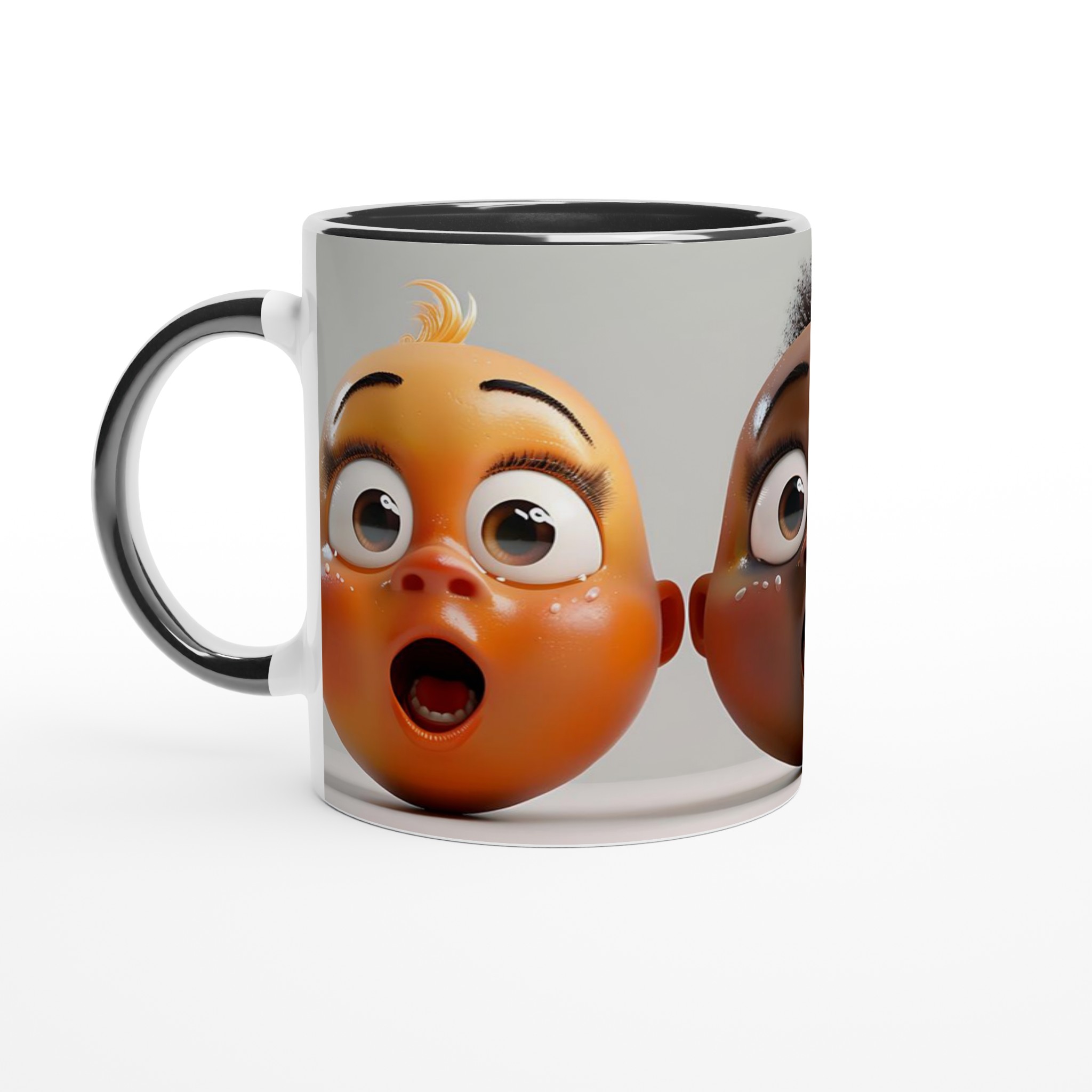 Förvånade Babyansikten Keramisk Mugg - Uttrycksfull 11oz Kaffekopp i Valfri Färg 4 77669435-dc6a-495e-acc9-39221514477d