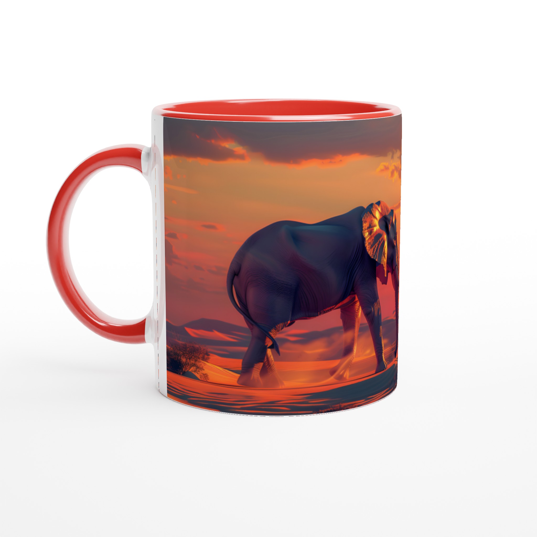 Majestätisk Elefant Mugg – Safari Solnedgång Design i 7 Färgstarka Nyanser 5 77843f63-7872-43ed-bcfe-c9547b2fef7a