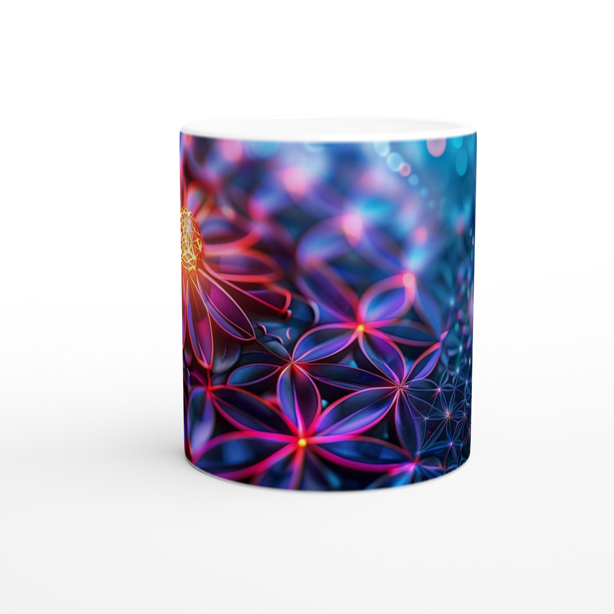Abstrakt Fluorescerande Blommig 11oz Keramikmugg – Vibrerande Neon Konst för Din Dryck 8 77b8d081-3c61-4c91-aa5d-b55d100f4a63