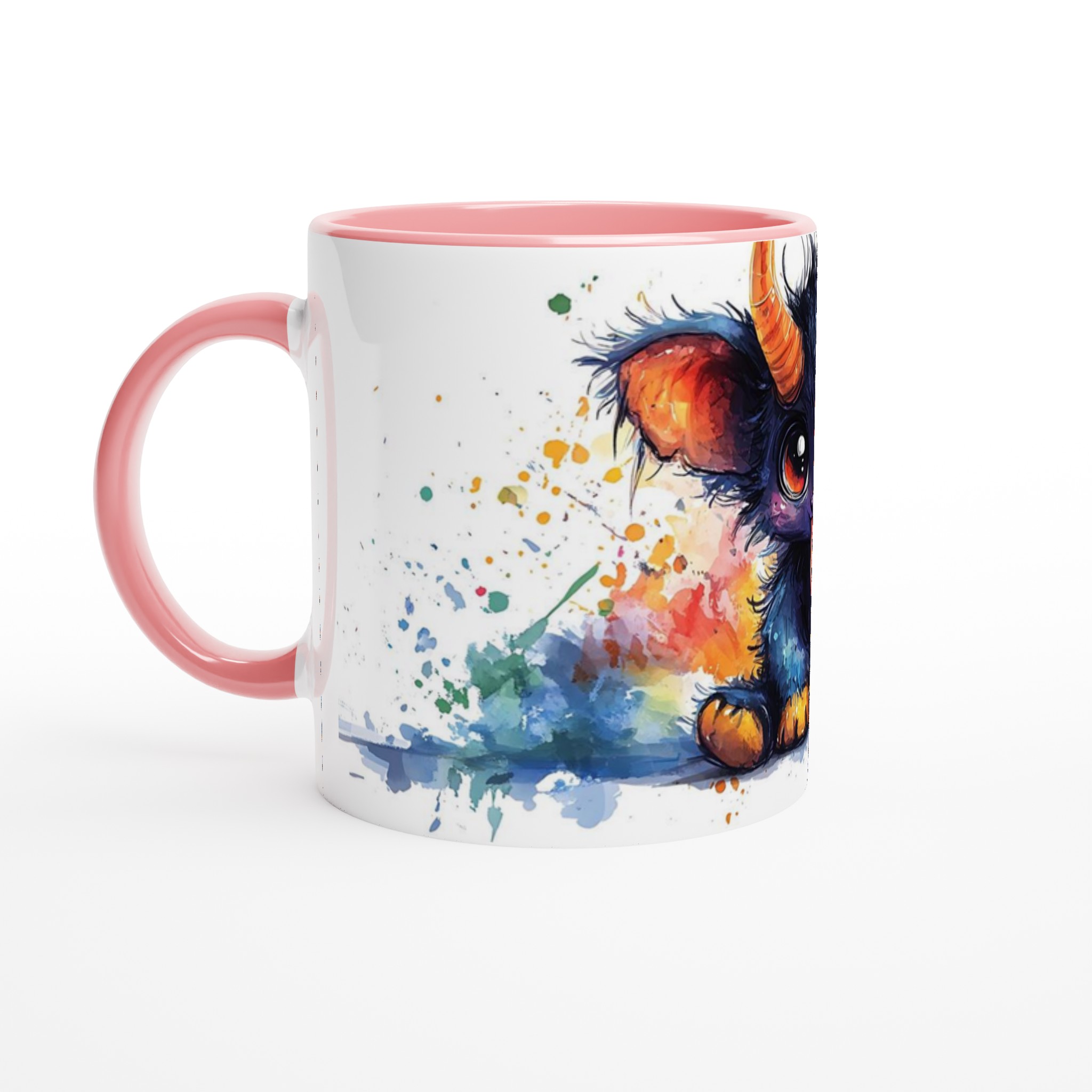 Söt Liten Djävul Keramikmugg – Färgglad Akvarell Stil 11oz Kaffemugg 6 77c9126d-4946-40f6-ab83-1173ae538194