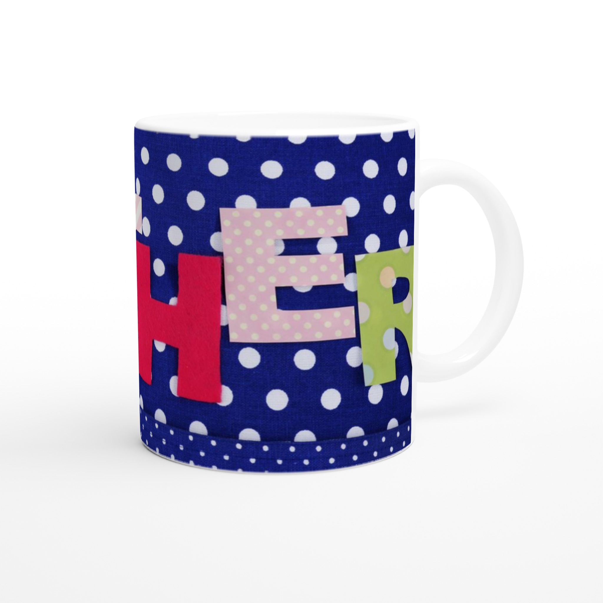 Vit 11oz Keramisk Mugg med Lekfulla Färgglada Bokstäver – Välj bland Sju Stilfulla Kulörer 9 77ca6b36-62ab-4feb-87e3-7cf6ede66a76