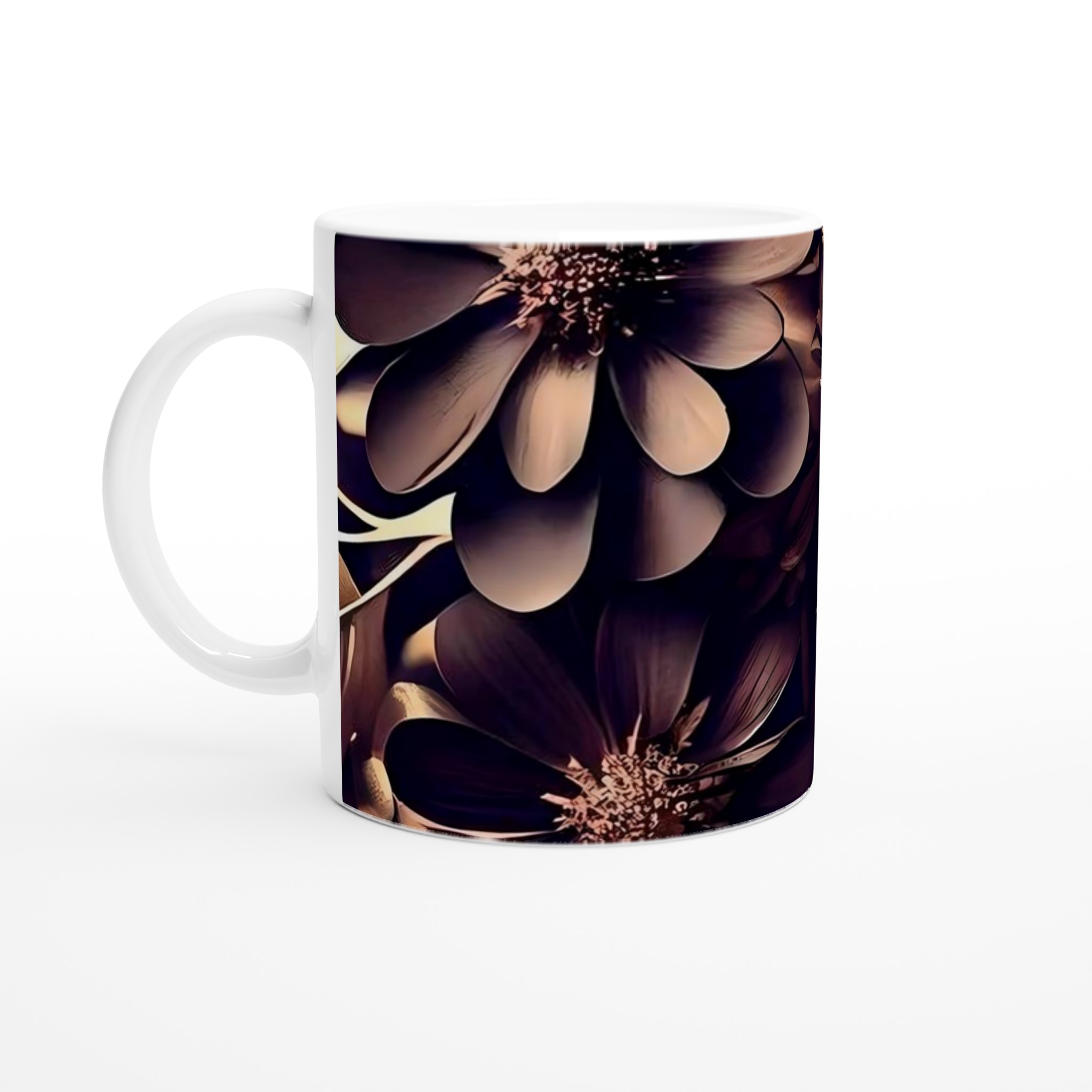 Premium 11oz Keramisk Mugg med Eleganta Mörka Blommor – Välj Din Färg 1 77dcb987-9b28-4682-835c-4d07711000f8