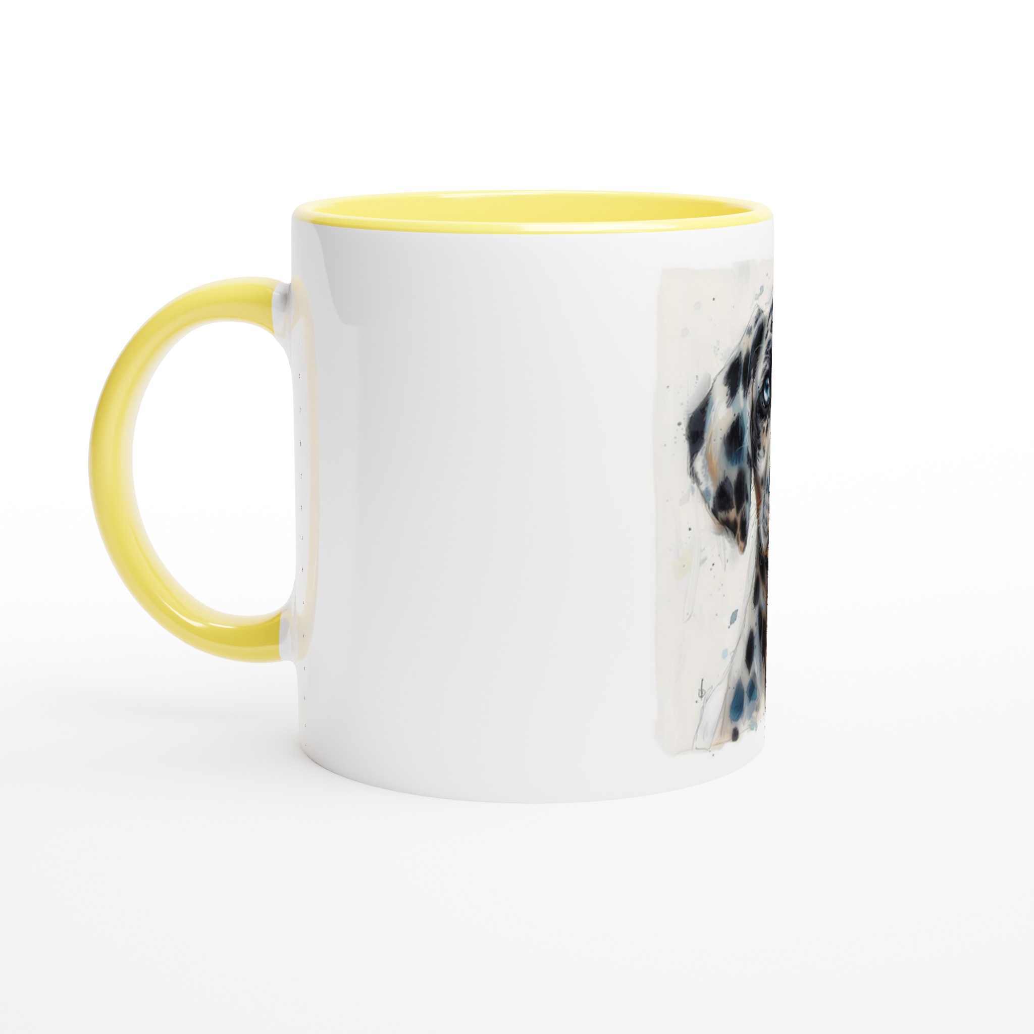 Vacker Dalmatiner Valp Keramisk Mugg – 11oz, Färgad Insida & Handtag i Flera Nyanser 7 77e8ead9-6af4-46fd-b90f-1576ef93484a