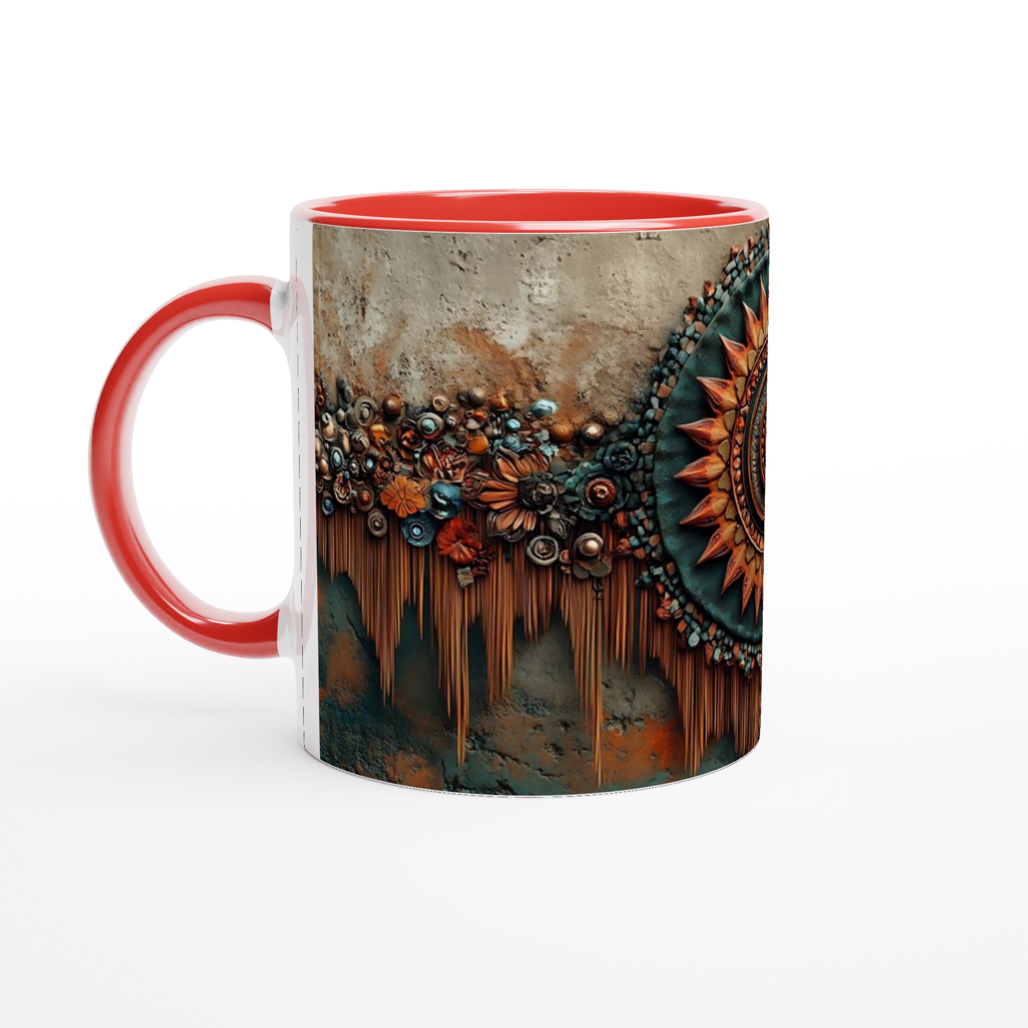 Aztec Sun Mandala Mugg - Vibrerande, Unik Keramikmugg i ditt val av sju färger 5 780075ed-cb2f-449f-afe3-0d95caad1d66