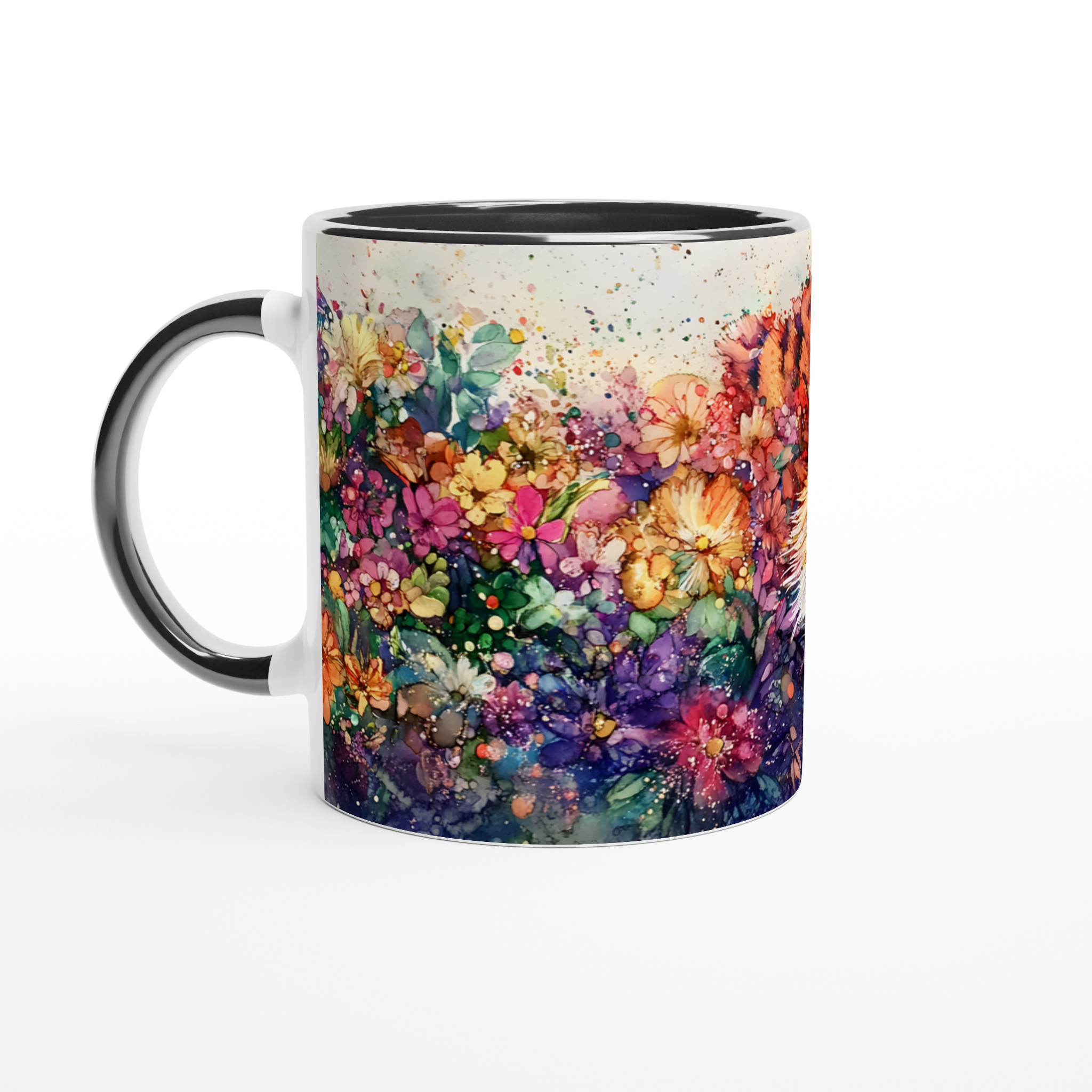 Konstfull Tigermugg: Levande Akvarell & Blommor – Välj din Färg! 4 780668a3-251e-49b1-a7da-b7bf3e6fdb94