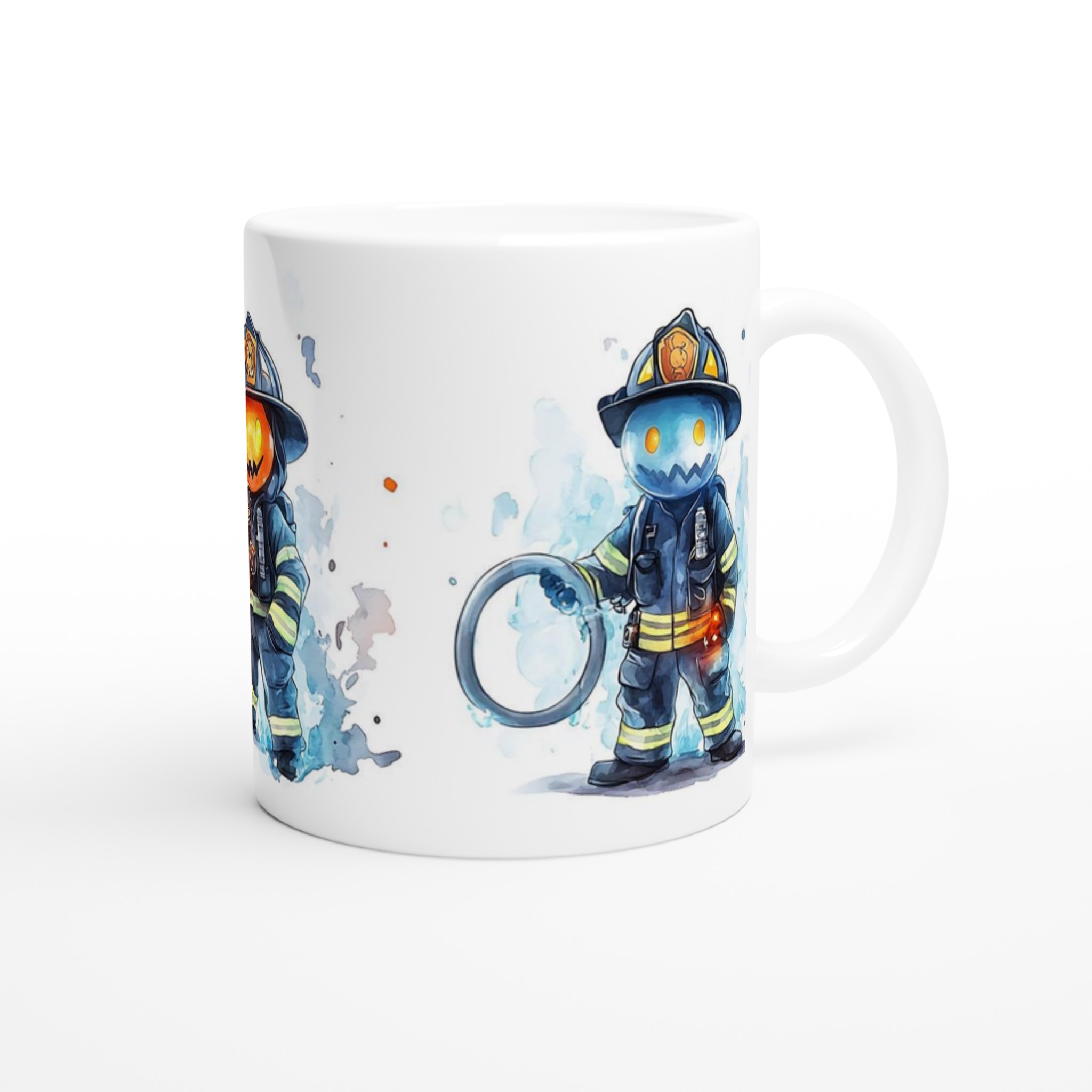 Brandman med pumpaansikte 11oz Keramisk Mugg – Unik Design för Kaffeälskare 9 7831c950-32c1-410c-be5c-30684ca6d015