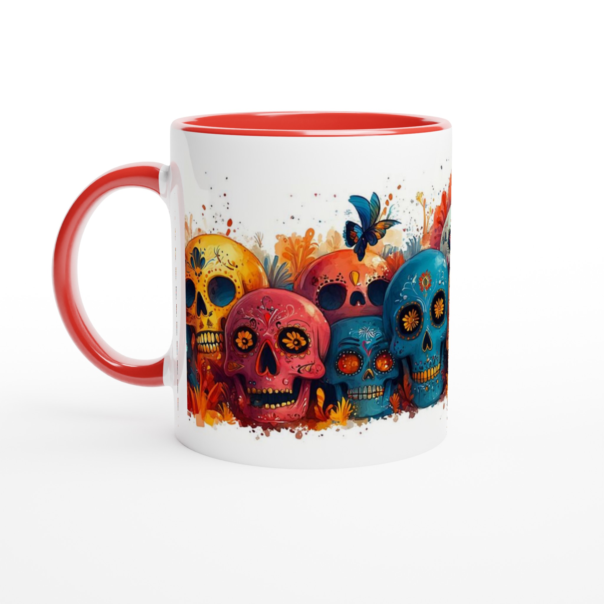 Färgglad Sugar Skull Keramikmugg - Livfull Día de los Muertos Design, 11oz Kaffekopp 5 783e9626-a189-42b0-ad29-2d0e204a657c