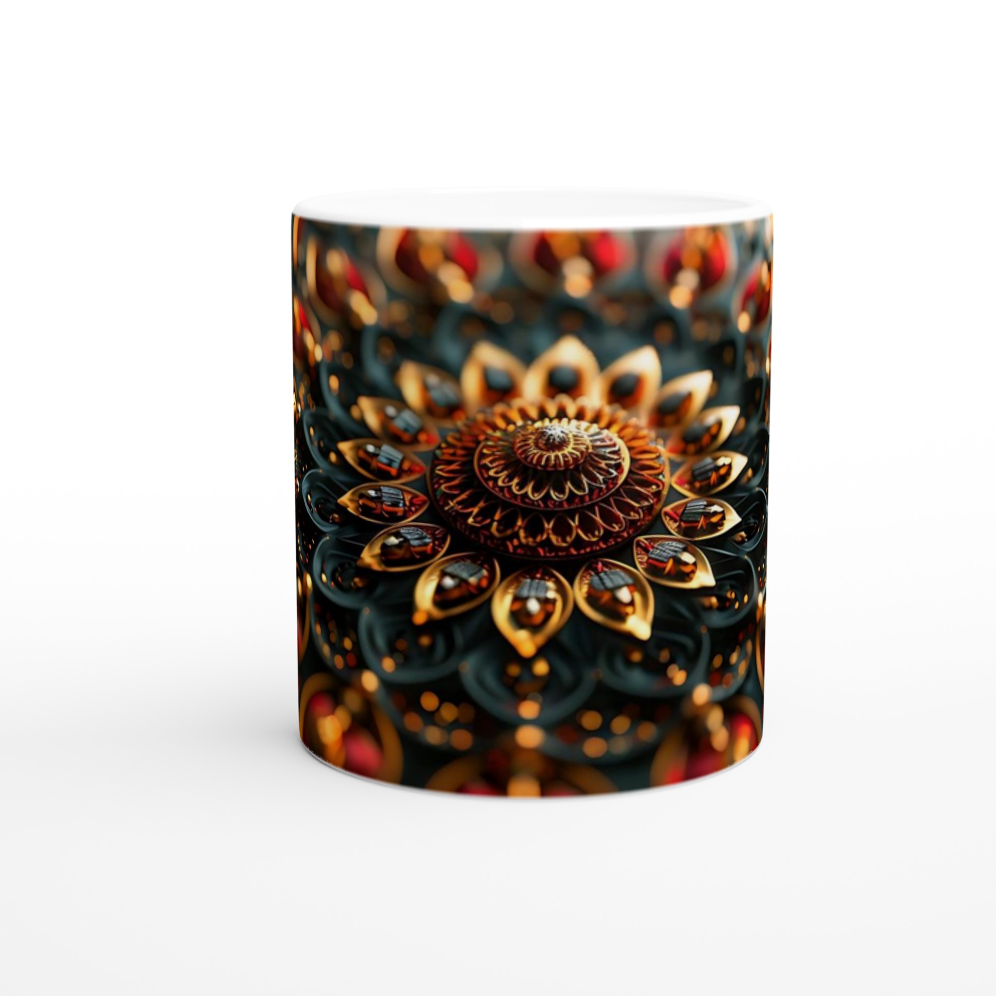 Lyxig Mandala Keramikmugg - 11oz i Valfri Färg, Diskmaskin- & Mikrovågsugnssäker 8 78423b38-8ee8-4eaf-92ef-c8c48745e356