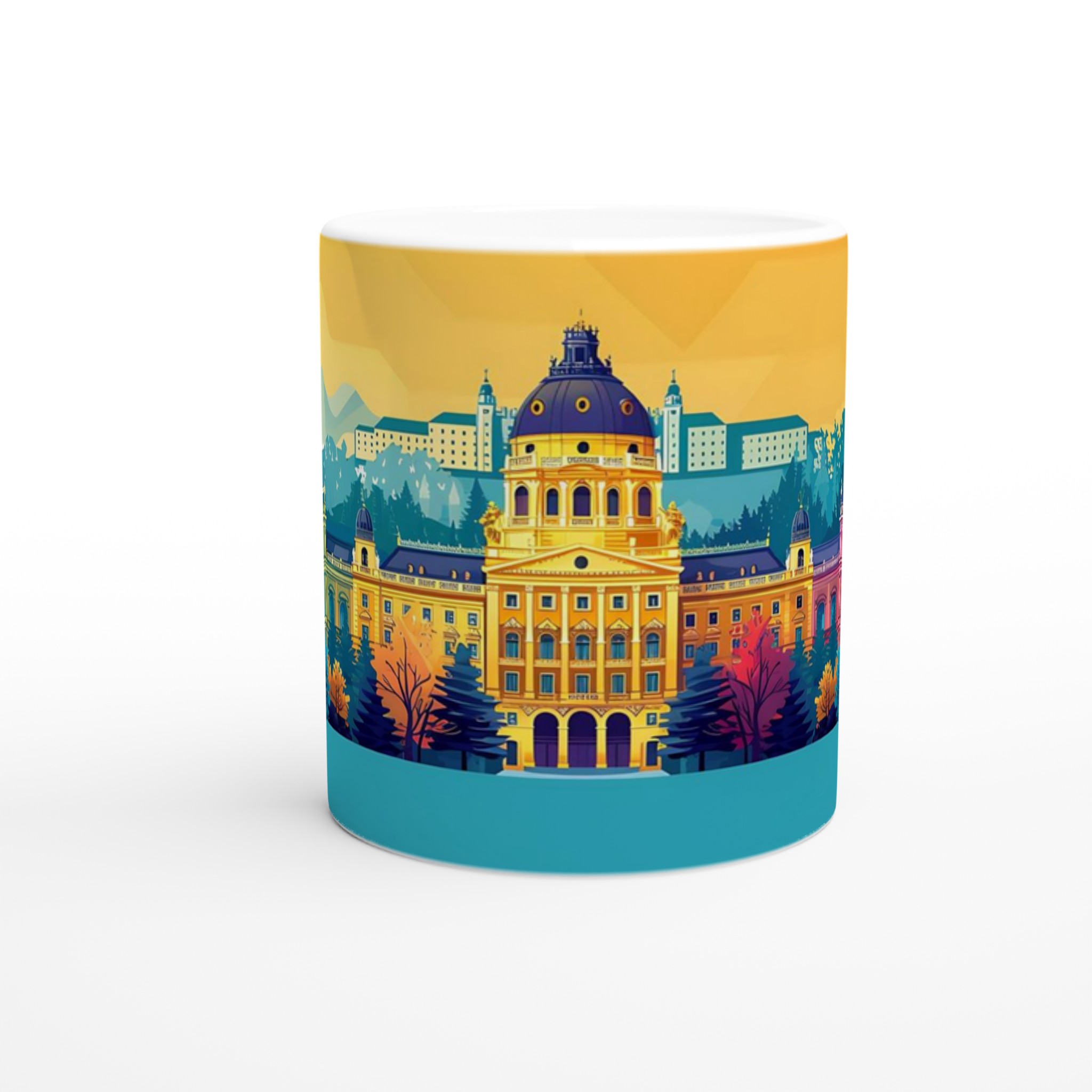 Europeisk Stad Charm Mugg - 11oz Keramikmugg i levande färger 8 786a202e-bbfa-458d-b34d-a3cea02a81f9