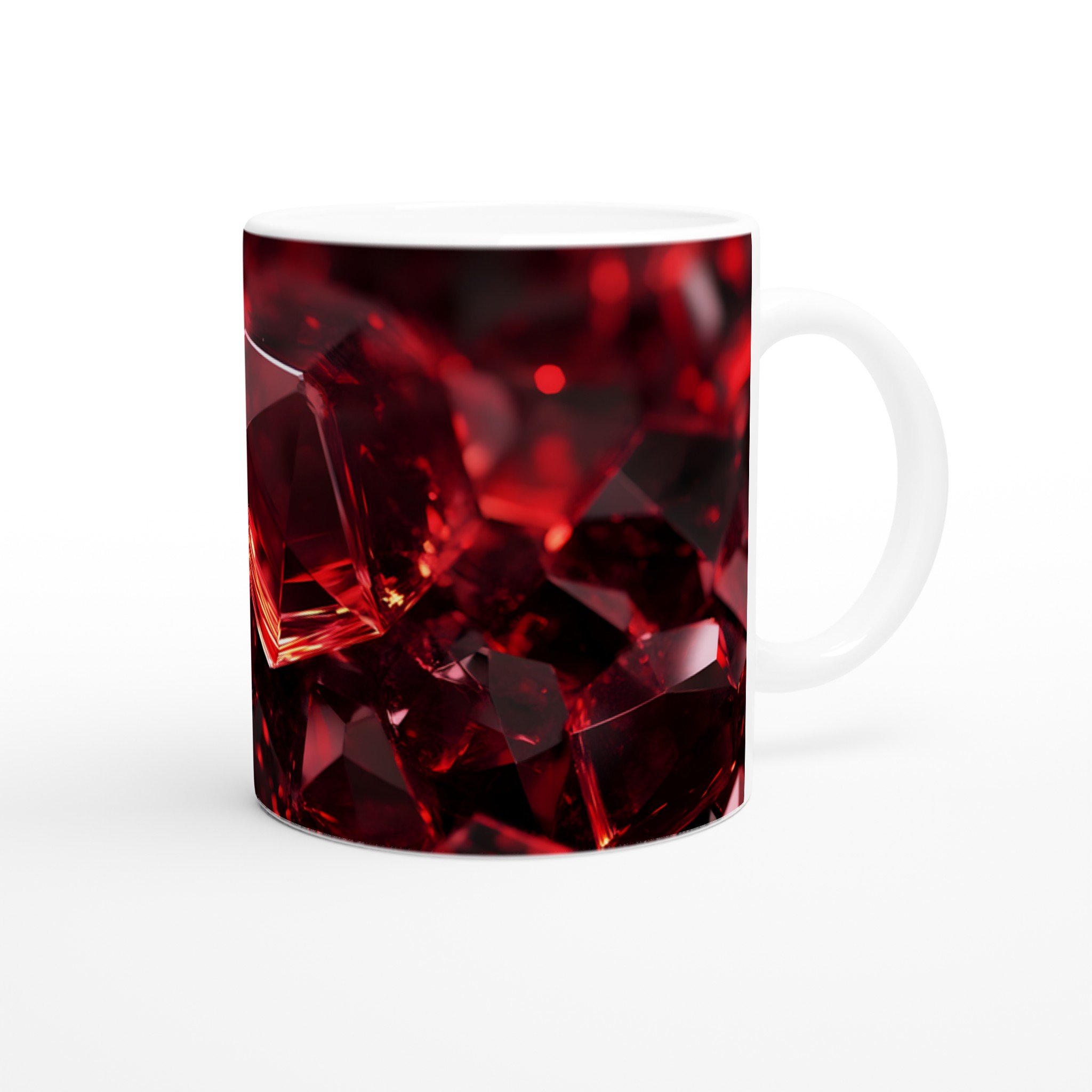 Rubinröd 11oz Keramikmugg – Strålande Diamantdesign i Välj Din Färg! 11 7880b5c5-4ae7-425a-98b1-c24f1f68ae8f