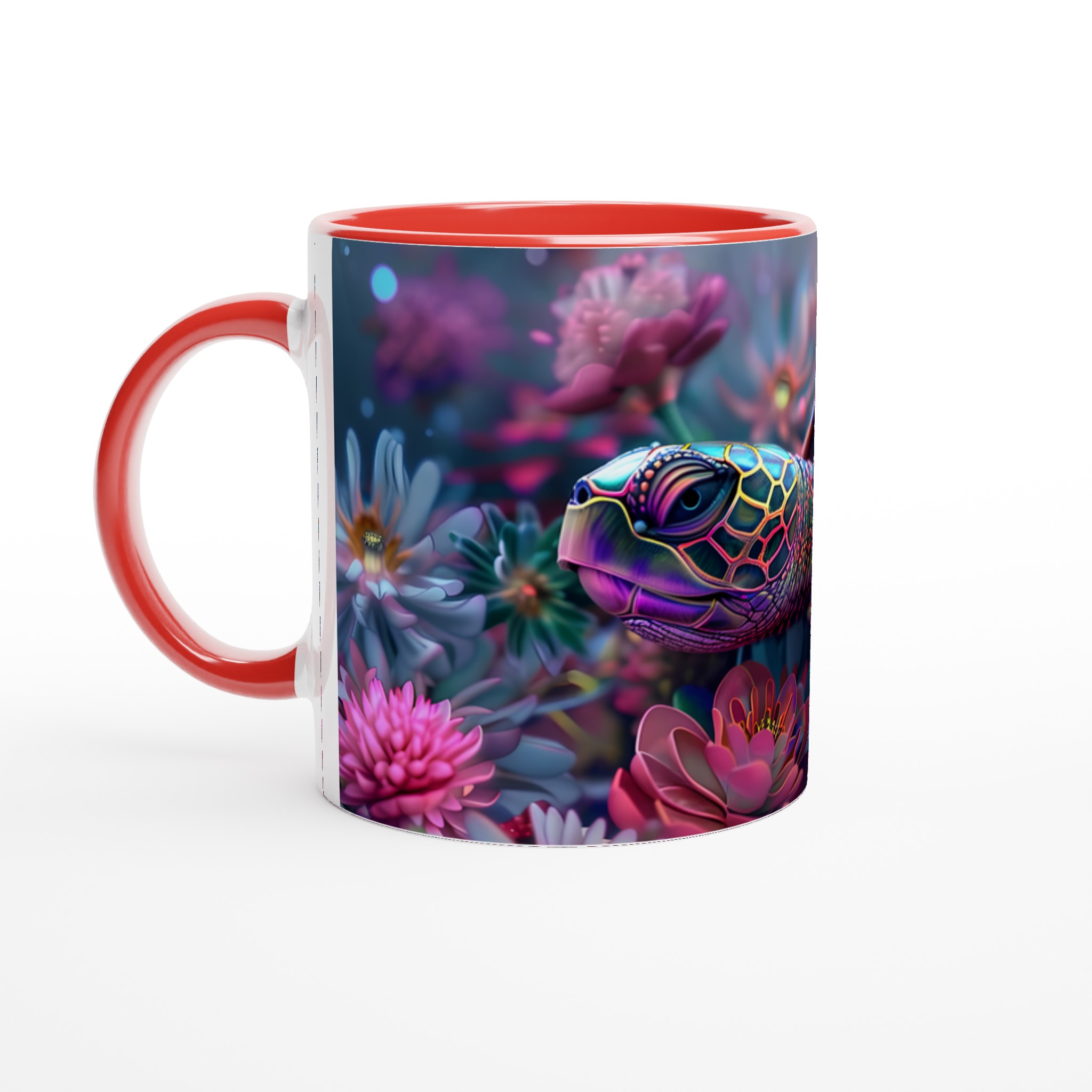Färgsprakande Havssköldpadda 11oz Keramisk Mugg – Konstfull Design i Levande Nyanser 5 789e5967-ee03-4b34-8a27-6b7398d4565a