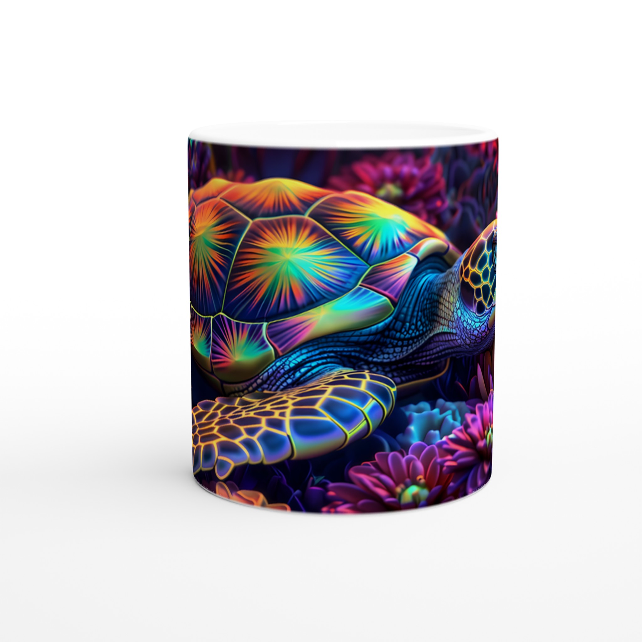 Neon Havssköldpadda 11oz Keramisk Mugg – Konstfullt Tryck, Välj Din Färg! 8 78b65307-c06a-4dfc-b4b2-bbe0838785f1