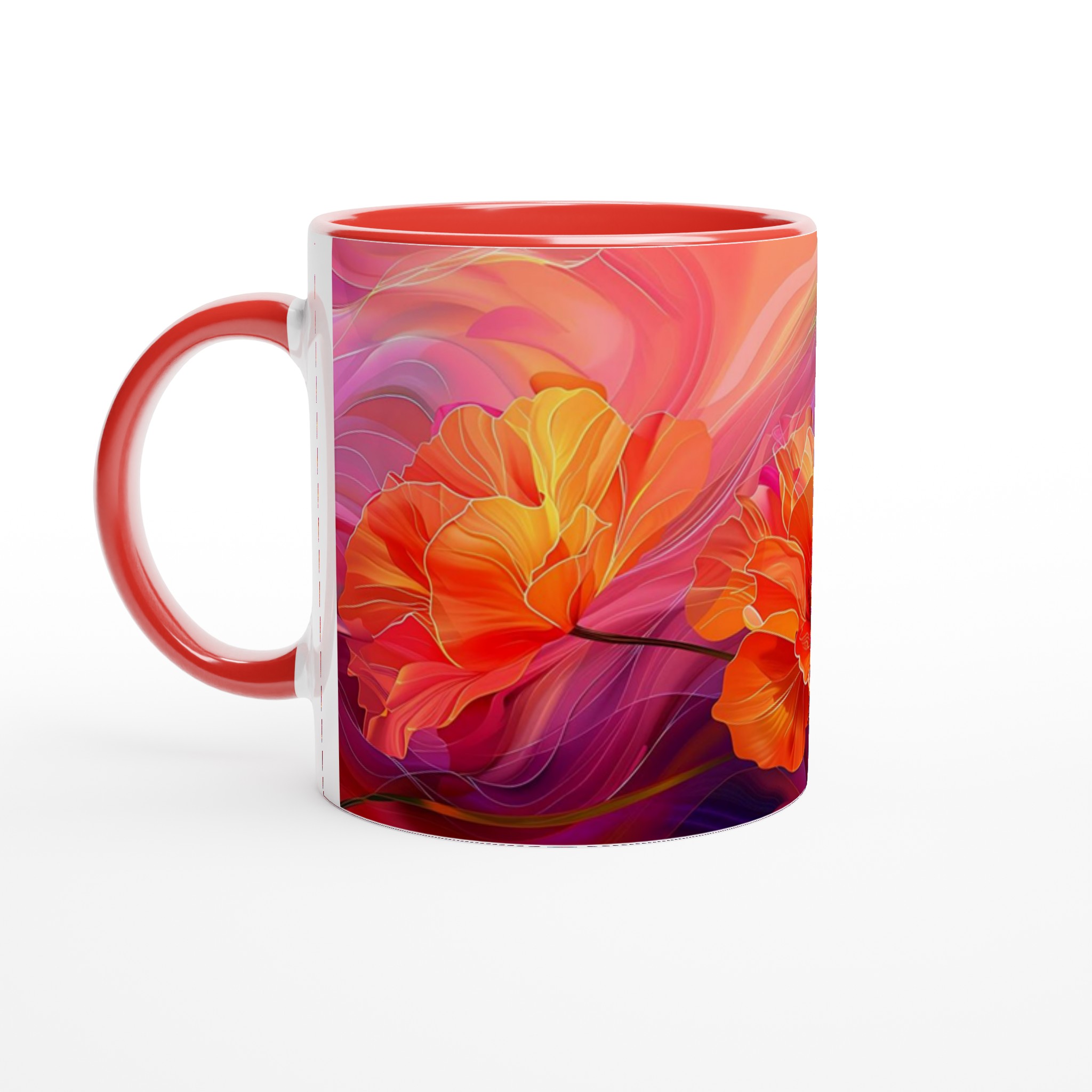 Abstrakt Blomster Keramikmugg – Konstnärlig Kaffekopp i Välj Din Färg! 5 78c959ce-e3cb-4733-bcbf-7c57bf0dd5c2