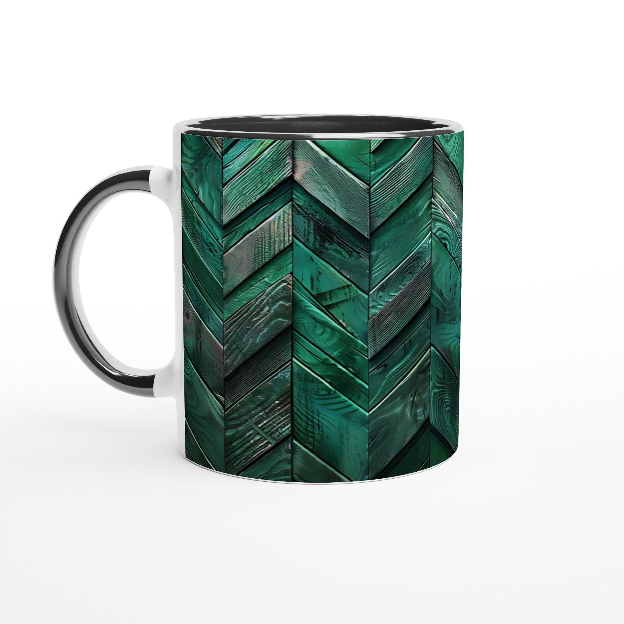 Vit 11oz keramisk mugg med djupgrön trädesign – välj bland sju eleganta färger 4 78cdd0b6-fdbb-4ed5-9e17-a473da209d58