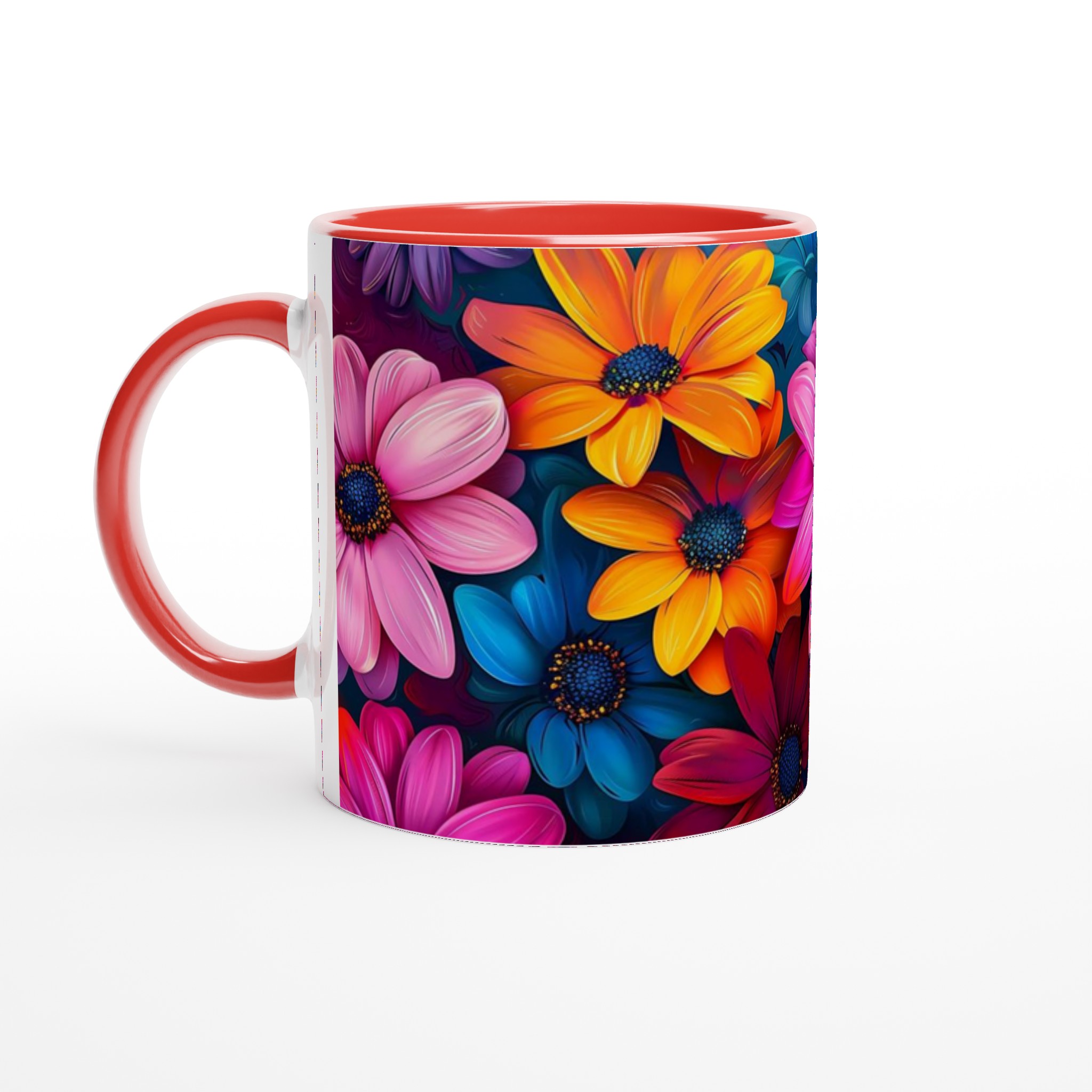 Färgexplosion Blommor Keramikmugg - 11oz kaffekopp i ditt val av sju livfulla färger 5 78e8250b-292a-49a1-b5ad-9e507fd4bc0e
