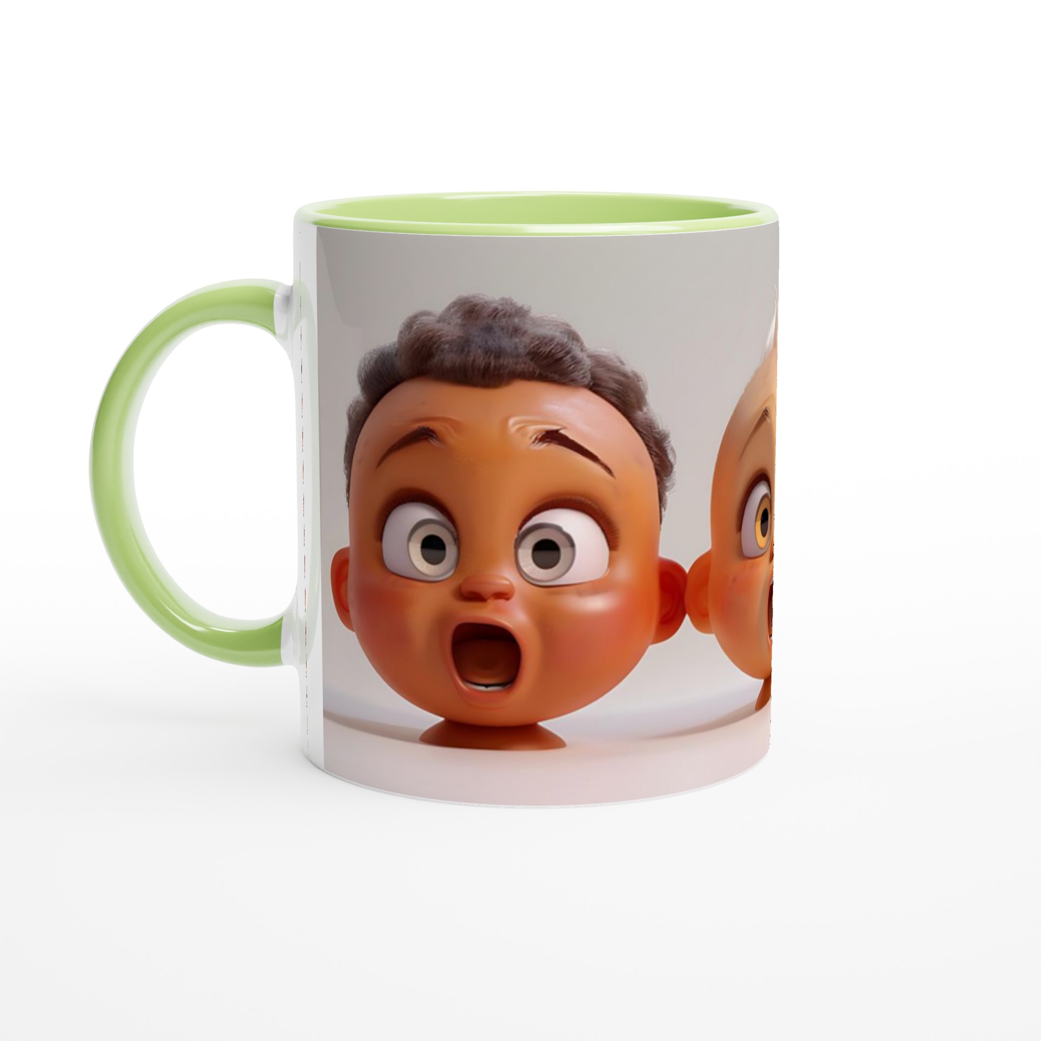 Förvånade Ansikten – 11oz Keramisk Mugg för Ditt Kaffeäventyr, i ditt val av sju livfulla färger! 7 78eeb445-bbaf-4f18-85ae-03d4958ece79