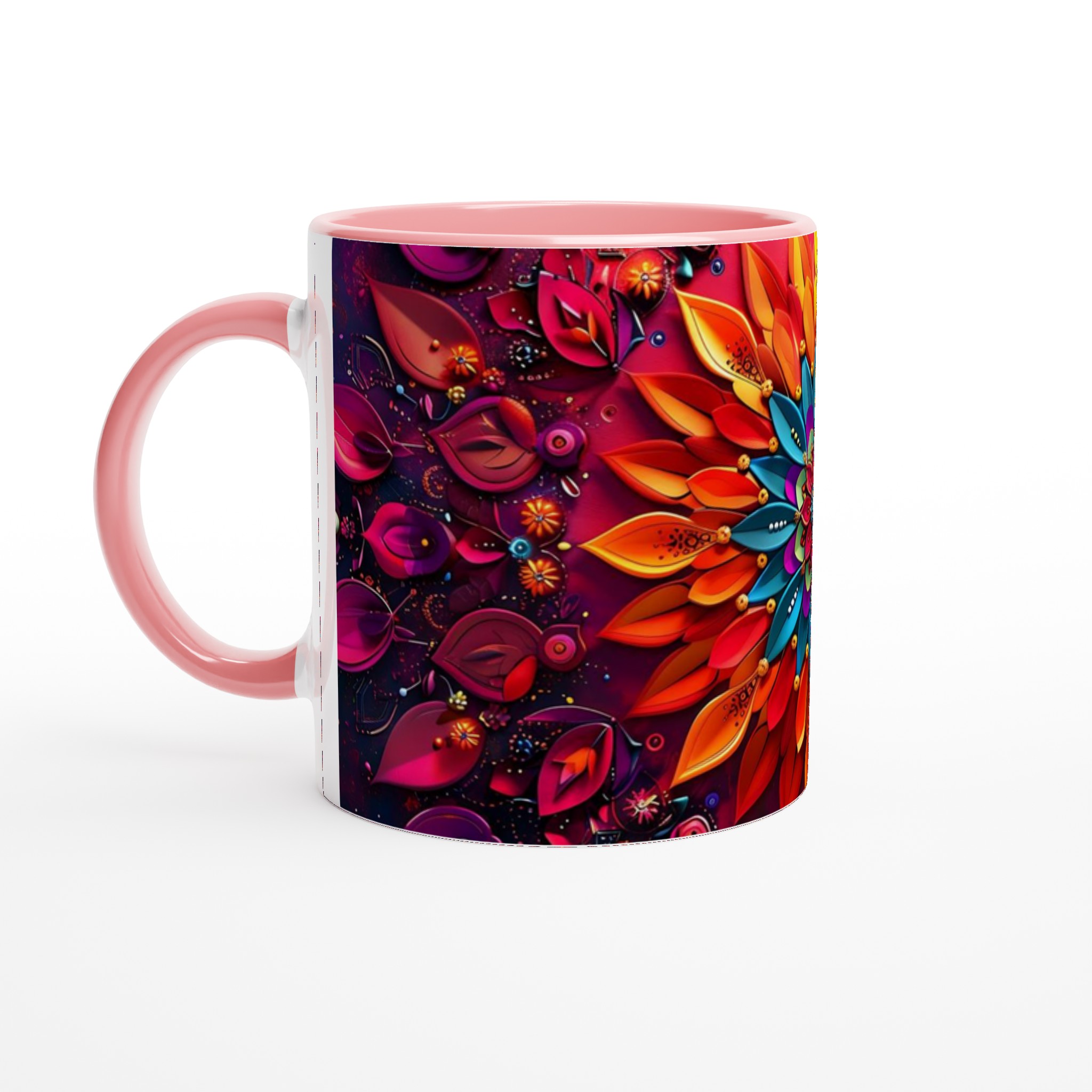 Abstrakt Mandala 11oz Keramisk Mugg - Livfull Design & Premiumkvalitet för Kaffe, Te eller Varm Choklad 6 78f20cf1-dfd9-48d5-8027-6b2bc8667d27