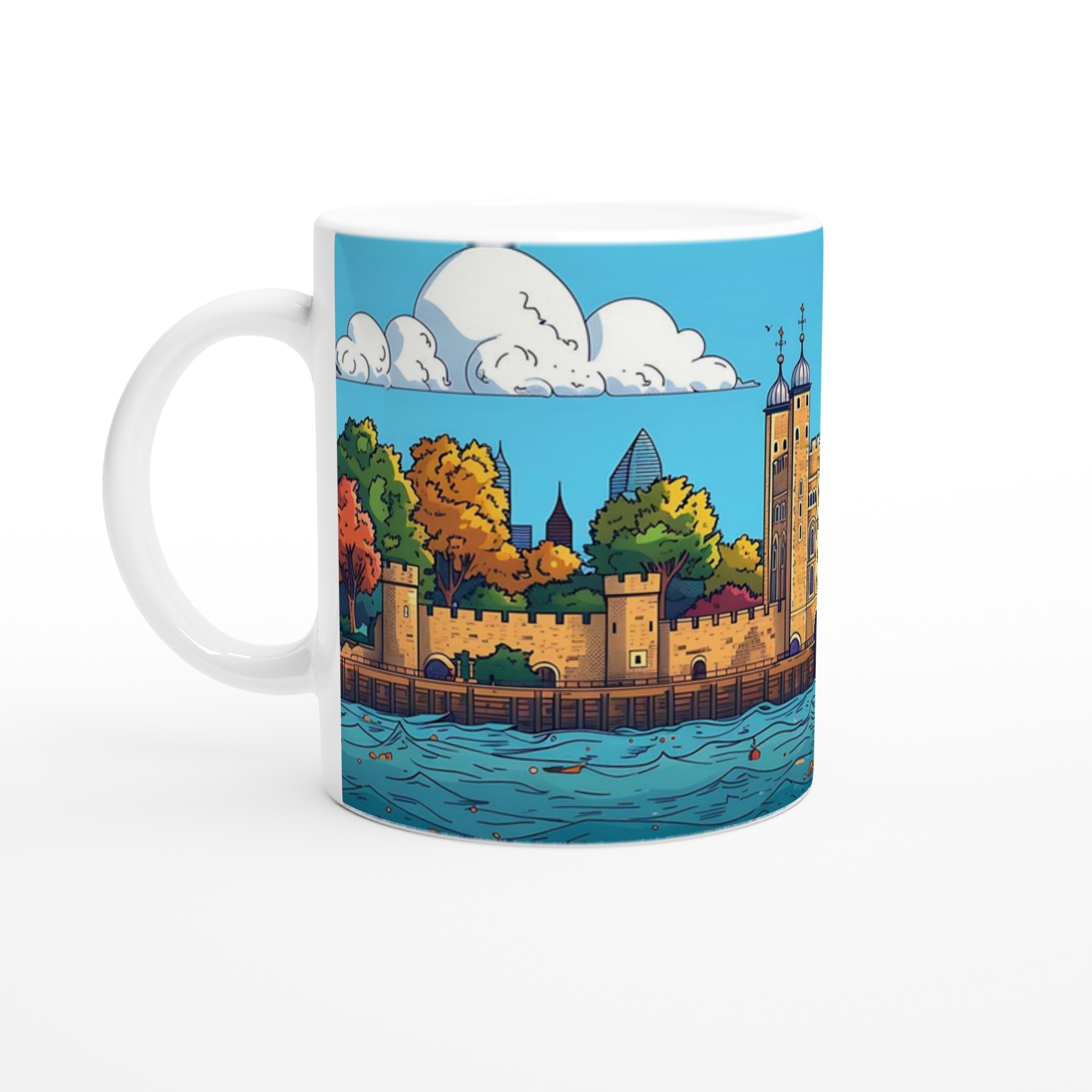 Towern i London Cartoon Keramisk Mugg – Färgstark 11oz Favorit i ditt Val av Sju Nyanser 1 78f23eaa-a923-4669-9d86-c83cad156c4d