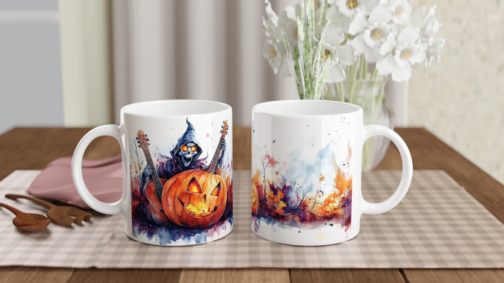 Rockin' Reaper Halloween Keramikmugg - Skrämmande Kul Design & Färgval 10 78f26879-8c74-4470-8d71-575da2b232c0