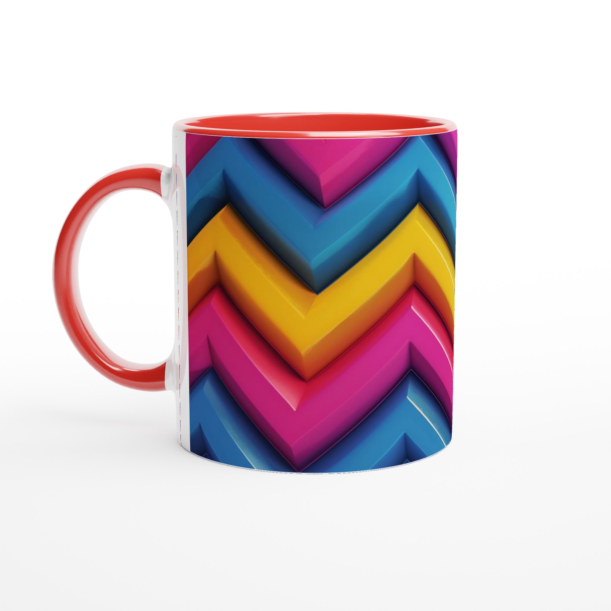 Färgglad Chevron Design Mugg – Livfull Keramikmugg i 7 Blanka Nyanser 5 79252cd0-04d8-454c-8e9f-adabc3eb6747