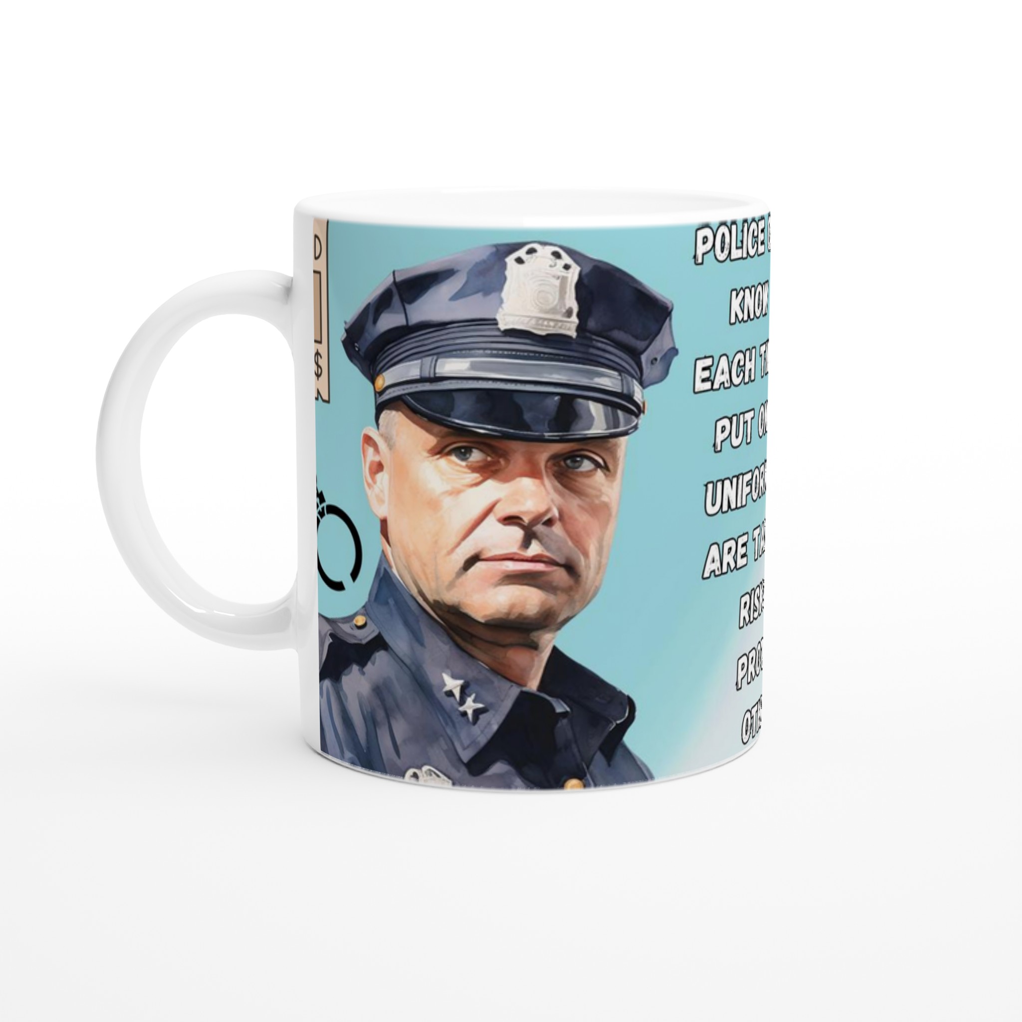 Vit 11oz keramisk mugg med kraftfullt polisärofat i flera färger 1 7998a87b-49cb-420d-938f-e340bdfb3dbc