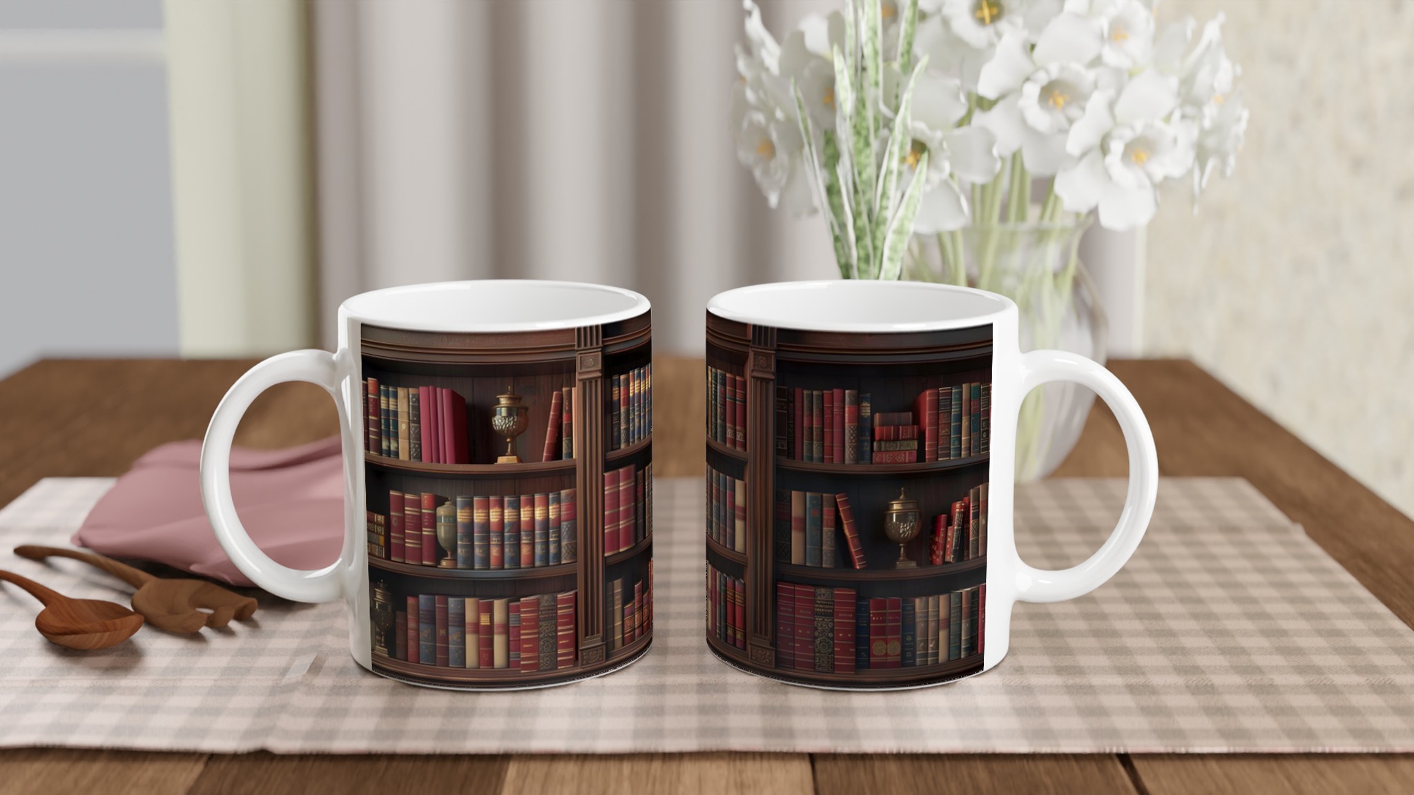 Biblioteksnostalgi – Klassisk Keramisk Mugg för Bokälskaren, Välj bland Flera Färger 10 79b0f243-718b-4091-b675-d5a68d633078