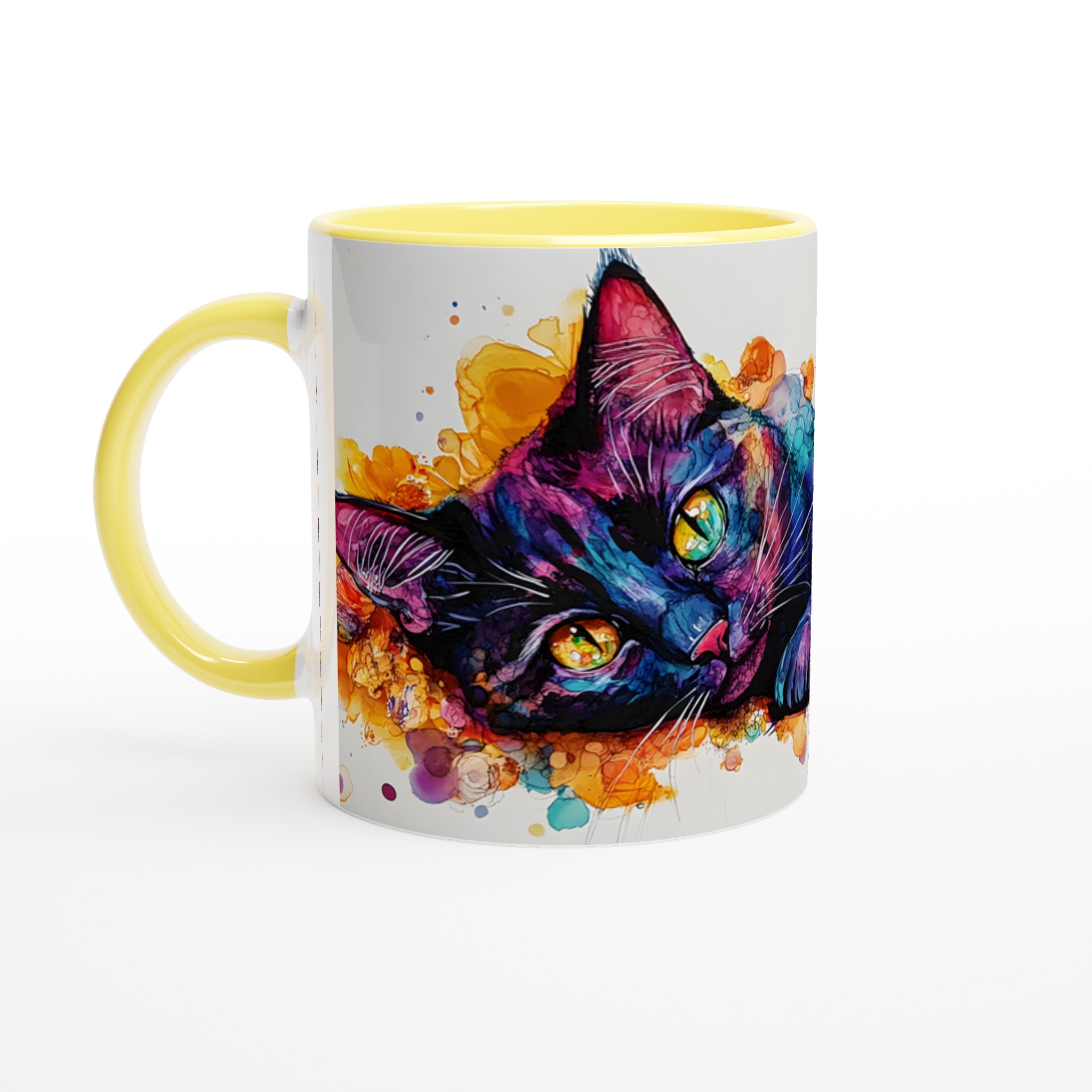 Konstfull Katt Keramikmugg – Färgglad Akvarelldesign i Ditt Val av Färg 3 79c2fa53-b413-46bb-b89b-502629ca8cd3