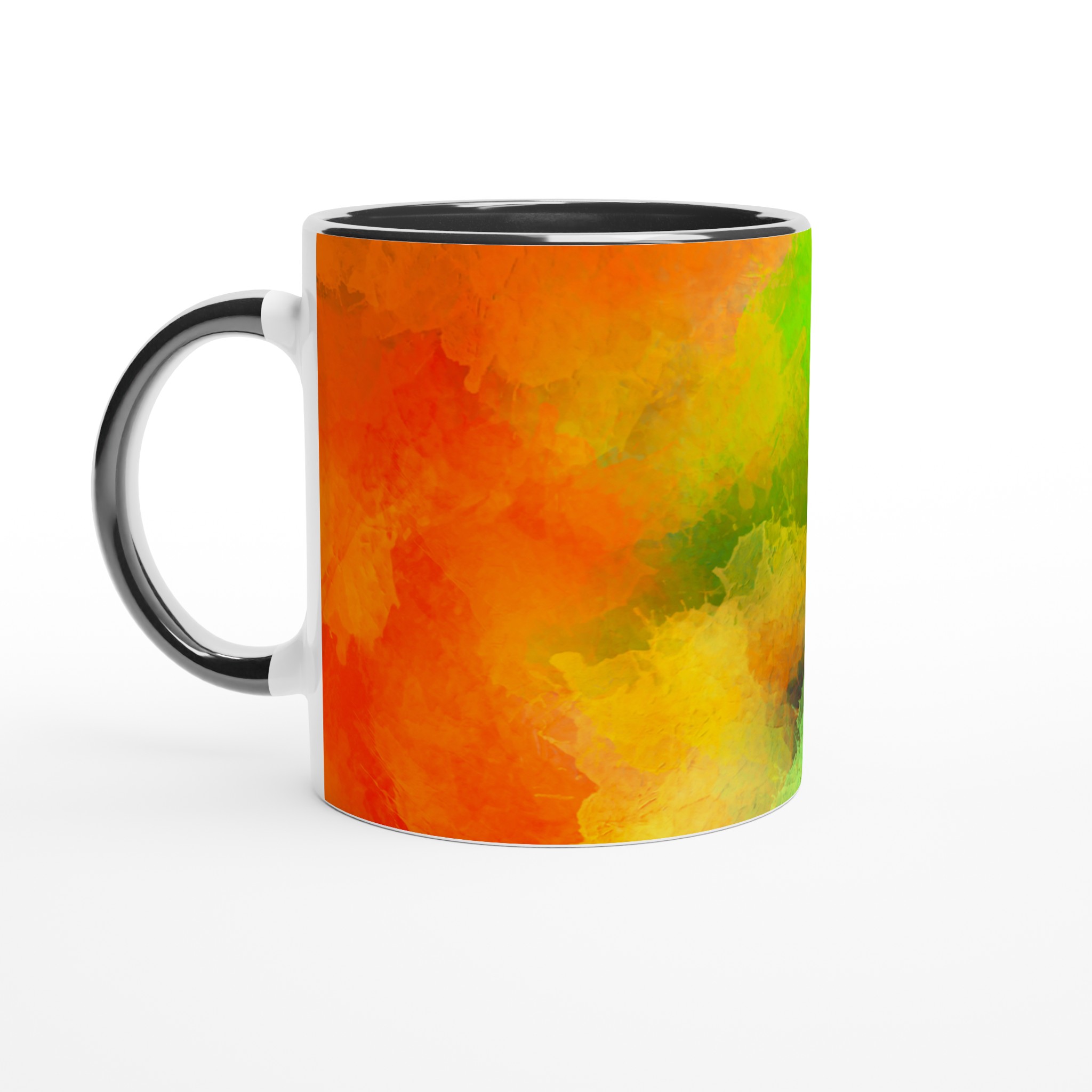 Vit 11oz keramisk mugg med färgstark, abstrakt konst – välj mellan sju livfulla keramikfärger 4 79d8a26d-e263-4f7c-b7d3-916c2f76d4f0