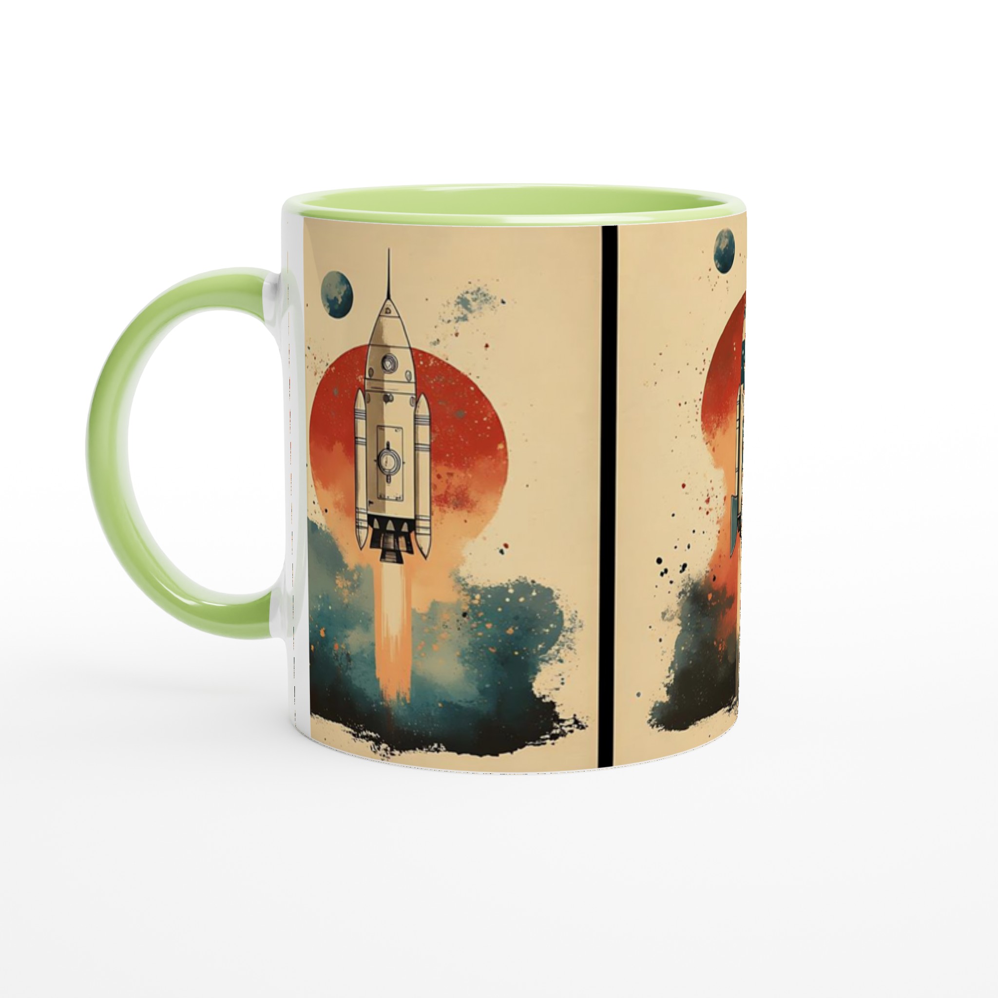 Retro Rymdraket Keramikmugg - 11oz, Välj Din Färg! 7 79e87583-ee1d-4593-8398-a2def01caae9