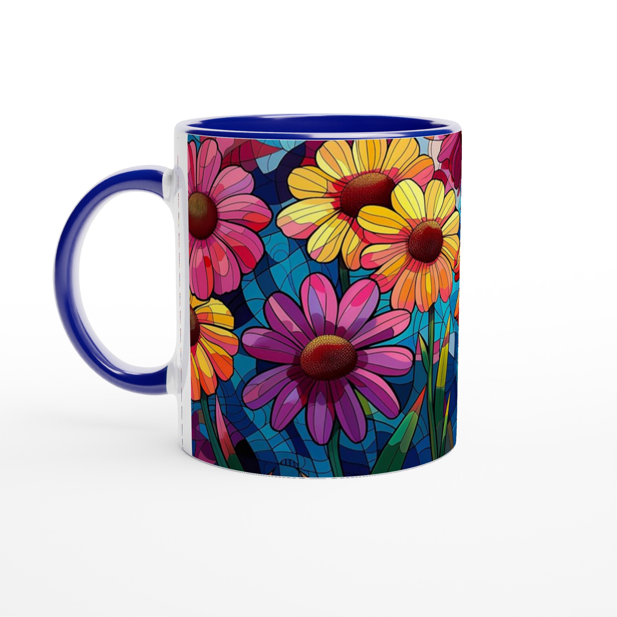 Färgsprakande Blommönster 11oz Keramisk Mugg – Välj bland 7 Livfulla Färger! 2 79f560d1-f029-4ca7-aa8d-8a9fb874be7e