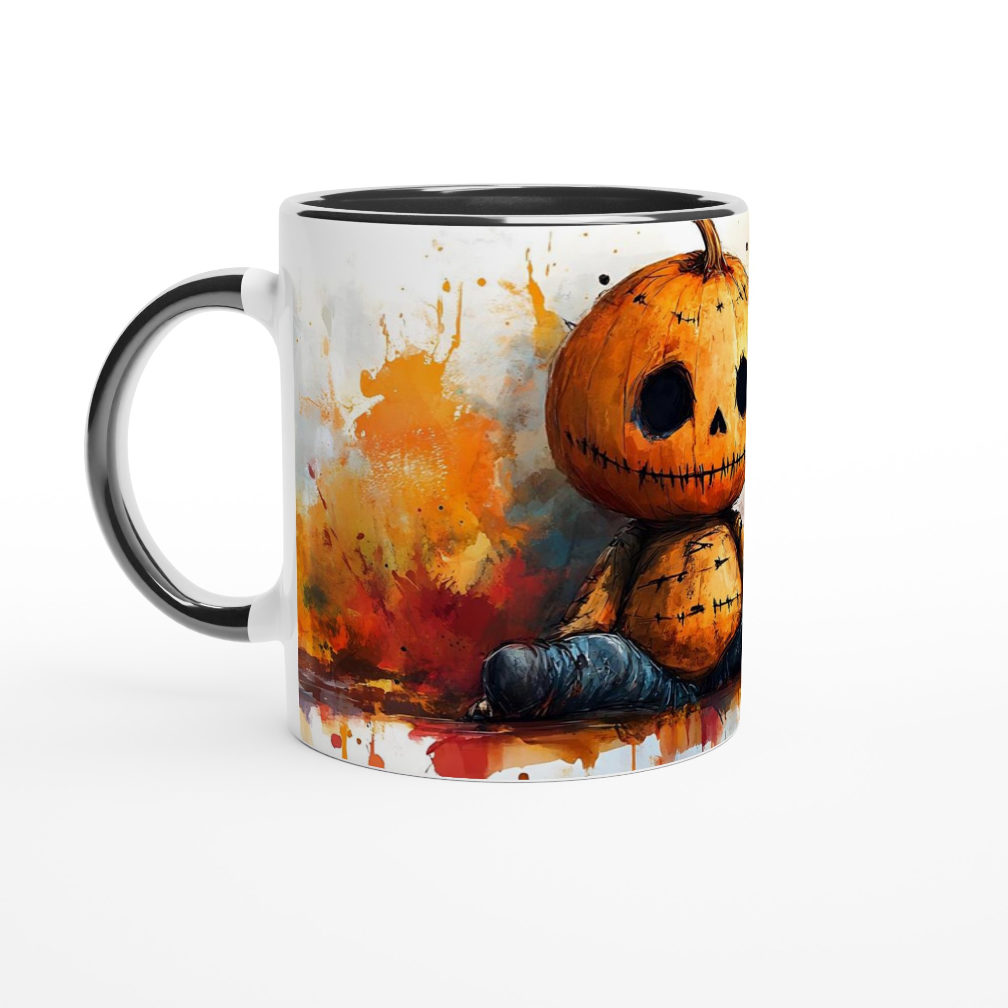 Unik Halloween Pumpa Mugg - Konstnärlig Akvarell Stil 11oz Keramikmugg i Valfri Färg 4 7a024b10-403b-4af9-a530-0cf07d0a9e35