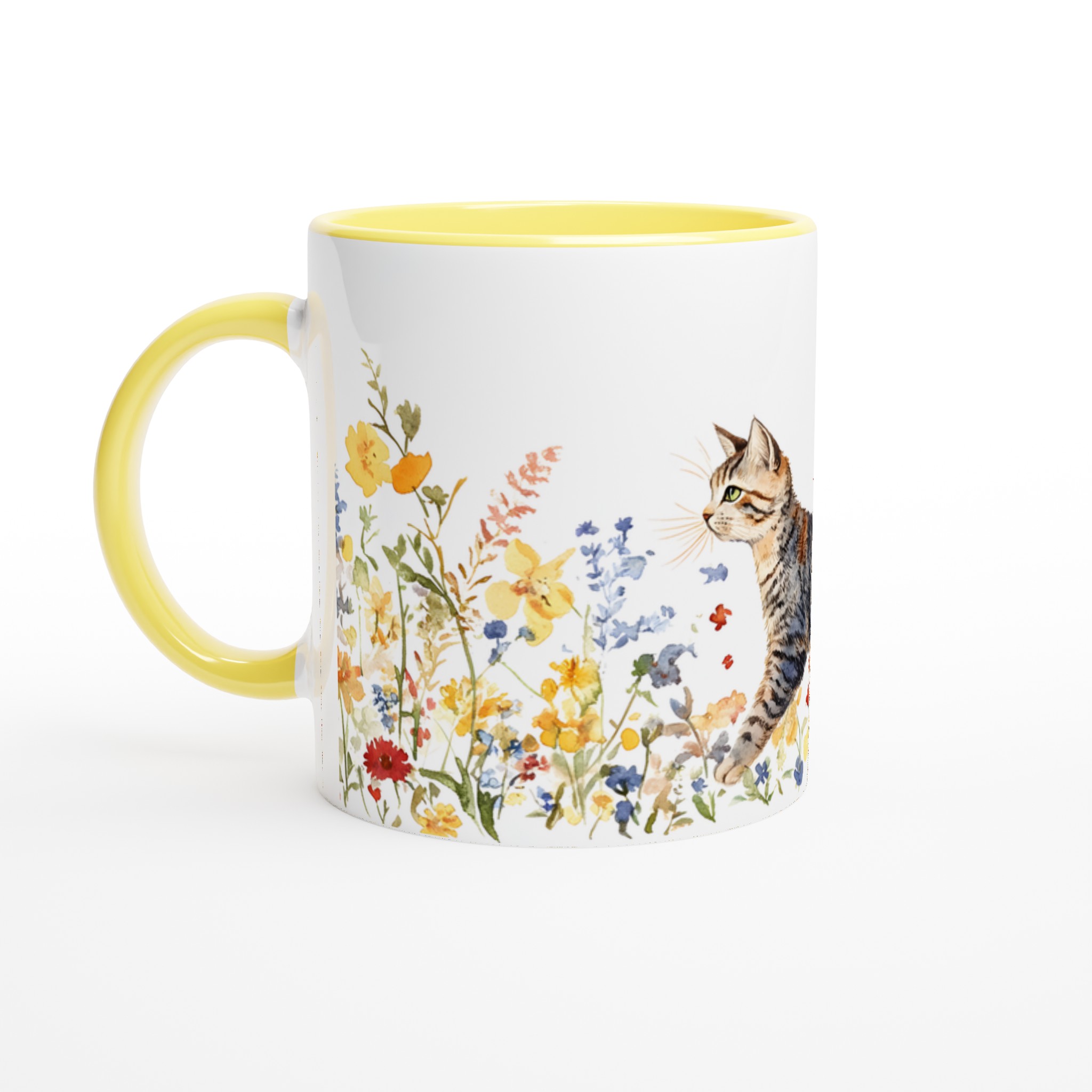 Katt bland Vårblommor – Akvarellmugg, 11oz Keramik 3 7a1676f2-cc47-4cb1-a843-57492de858d7
