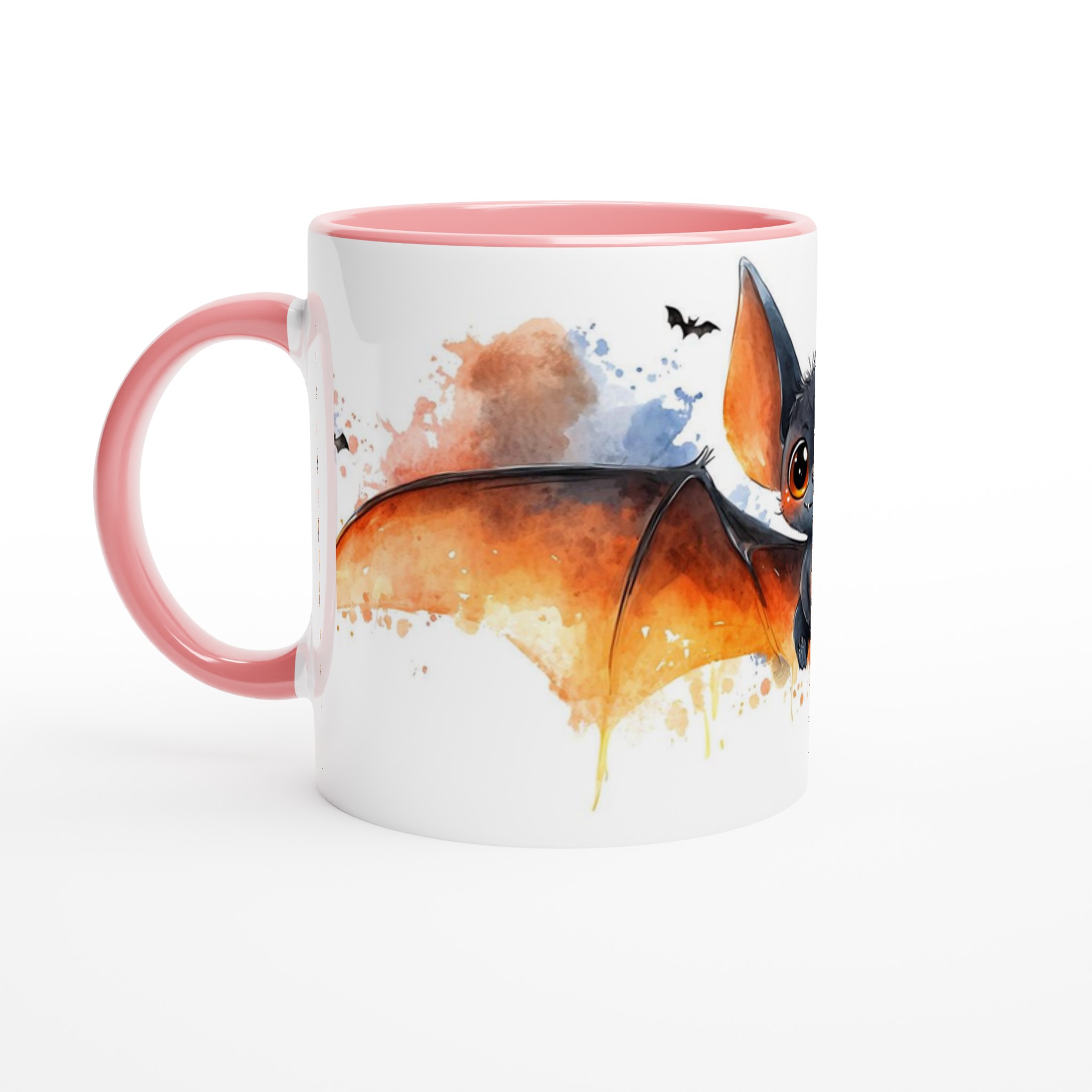 Söt Vattenfärg Fladdermus Mugg - Halloween Kaffekopp med Lekfull Design & Valfri Färg 6 7a5507bd-3fdd-4f2c-b5d2-ae59940009c6