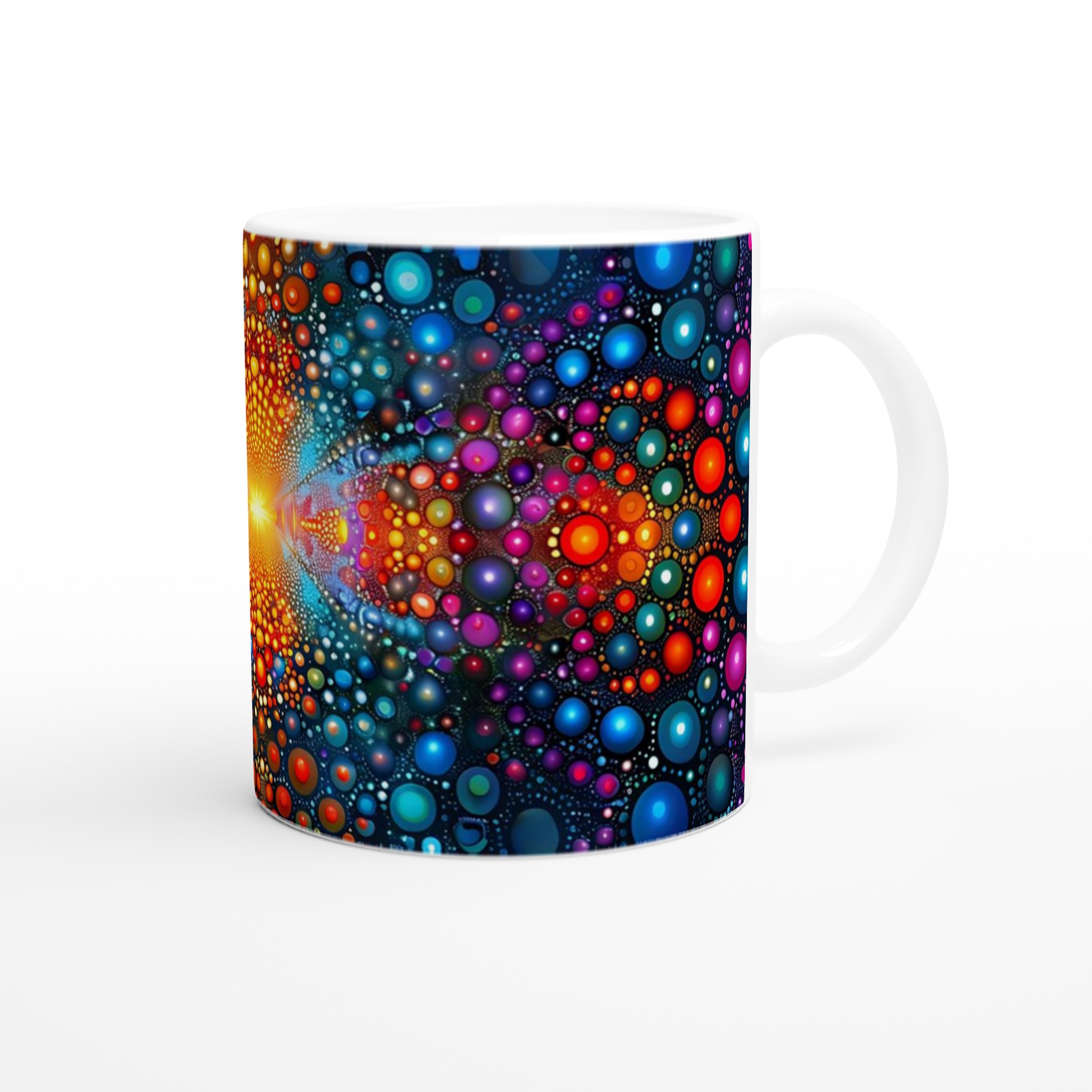 Kosmisk Dans 11oz Keramisk Mugg - Psykedelisk Färgexplosion för Din Favoritdryck 9 7a643268-cef5-44b1-8494-f69806c75e6d