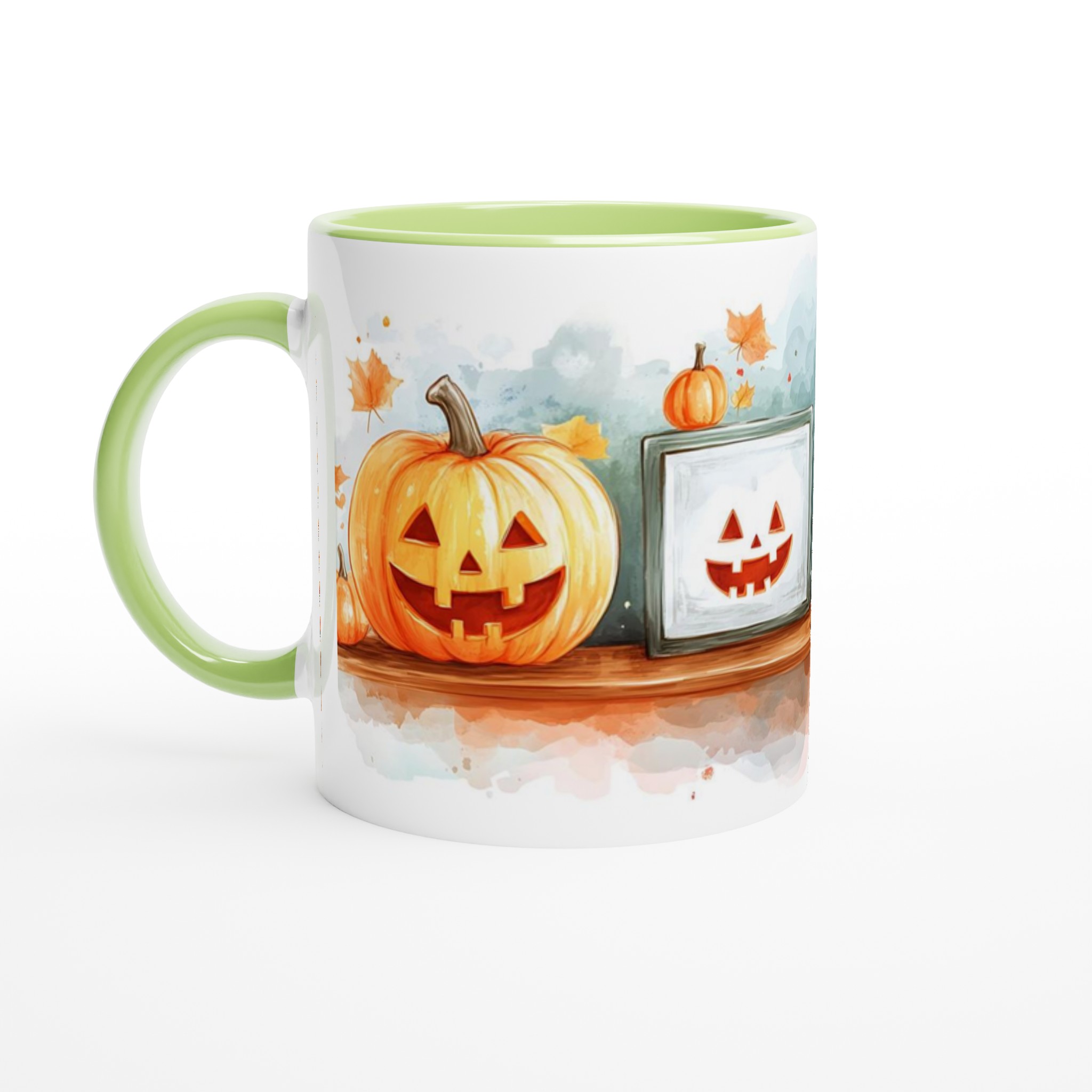 Glad pumpa 11oz keramikmugg – Perfekt för Halloween och mysiga höstdagar, välj din färg! 7 7a66de6a-b8eb-4fe7-898b-6ffb5ecd91a0
