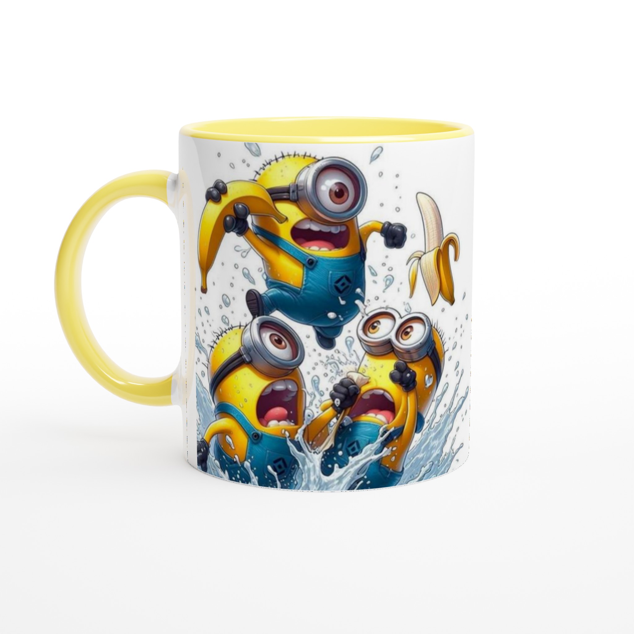 Livfull Vit 11oz Keramisk Mugg med Busiga Minions och Bananskämt i Färgstark Design 3 7a70304e-f37b-4314-84d4-16d2d2f9de72