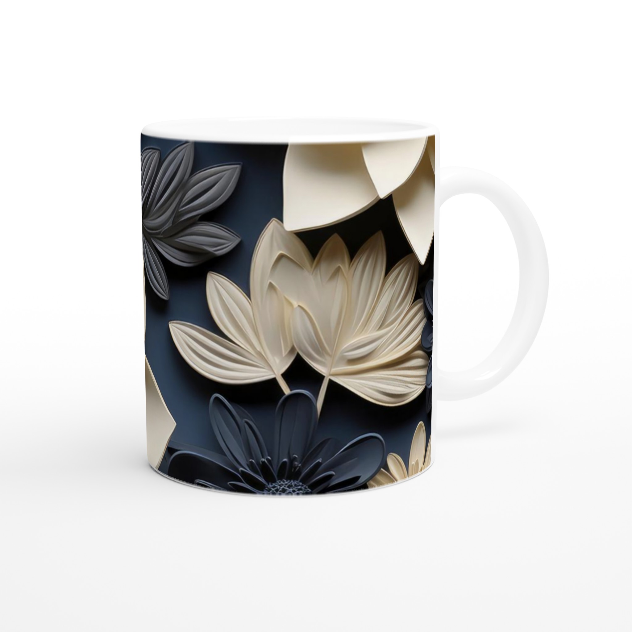 Elegant Floral 11oz Ceramic Mug with Sophisticated Color Choices 9 7a80d72e-17ba-407f-8641-7eb39e30215b