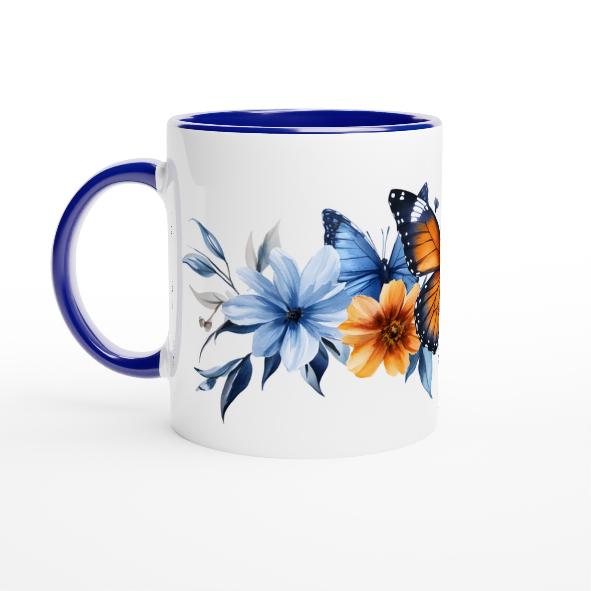 Fjäril och Blomsterprakt – 11oz Keramisk Mugg för Färgglada Kaffestunder i Valfri Färg 2 7a95f35b-155c-4a41-9c30-b4c33d4f12dc