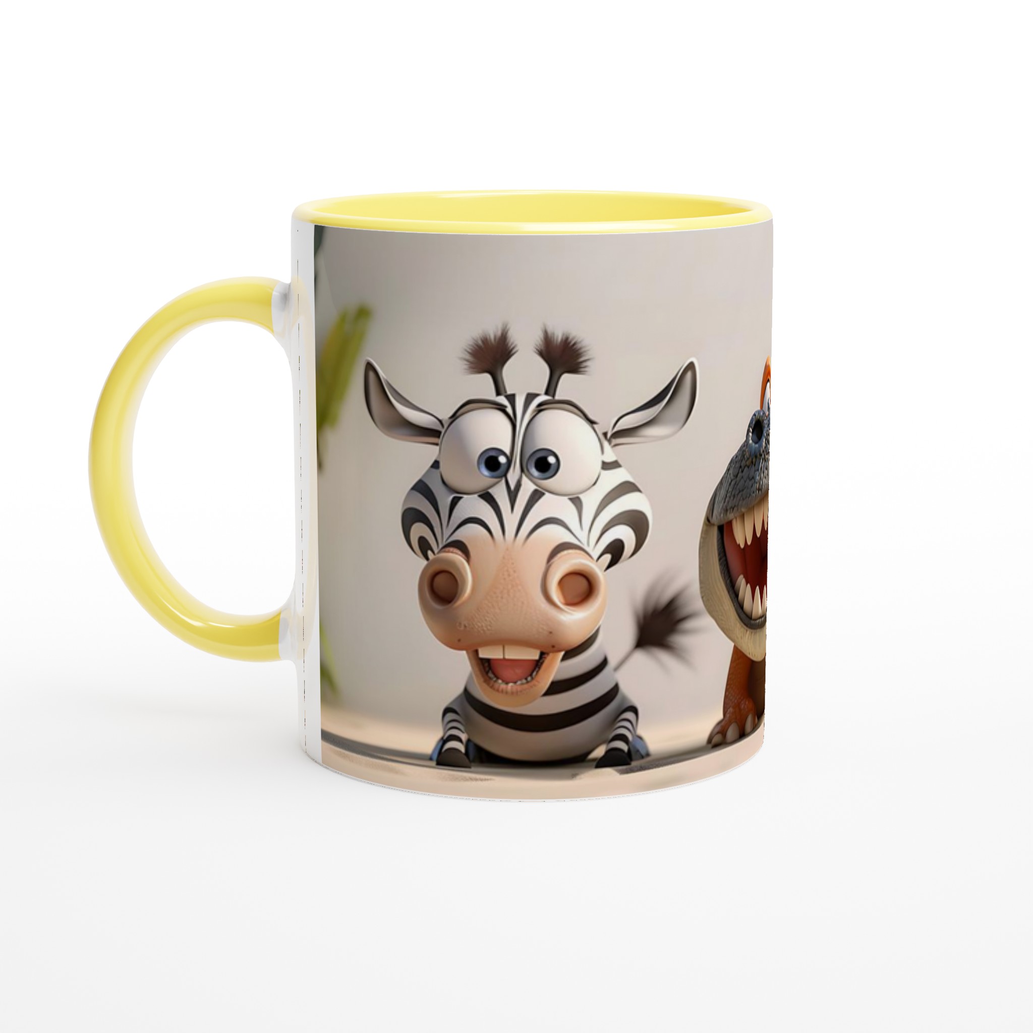Safari Vänner Keramisk Mugg – Lekfull Design med Zebror & Krokodil, Välj bland 7 Färger! 3 7aacff5b-c7f8-4e31-89d1-d448ad387eb7
