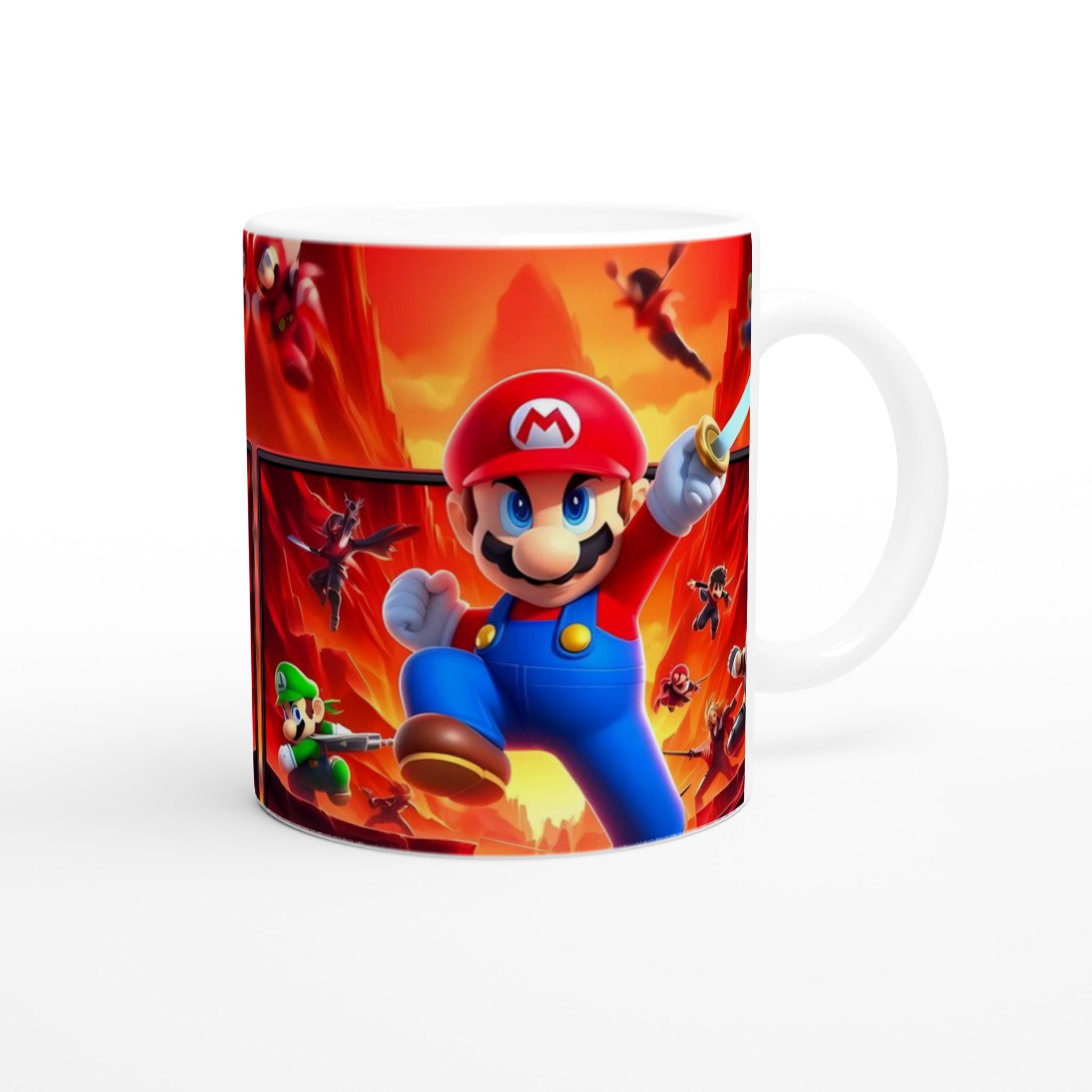 Vit 11oz keramisk mugg med livfulla spelmotiv i flera färgalternativ 9 7acada5c-504d-4a73-a648-0904f403411a