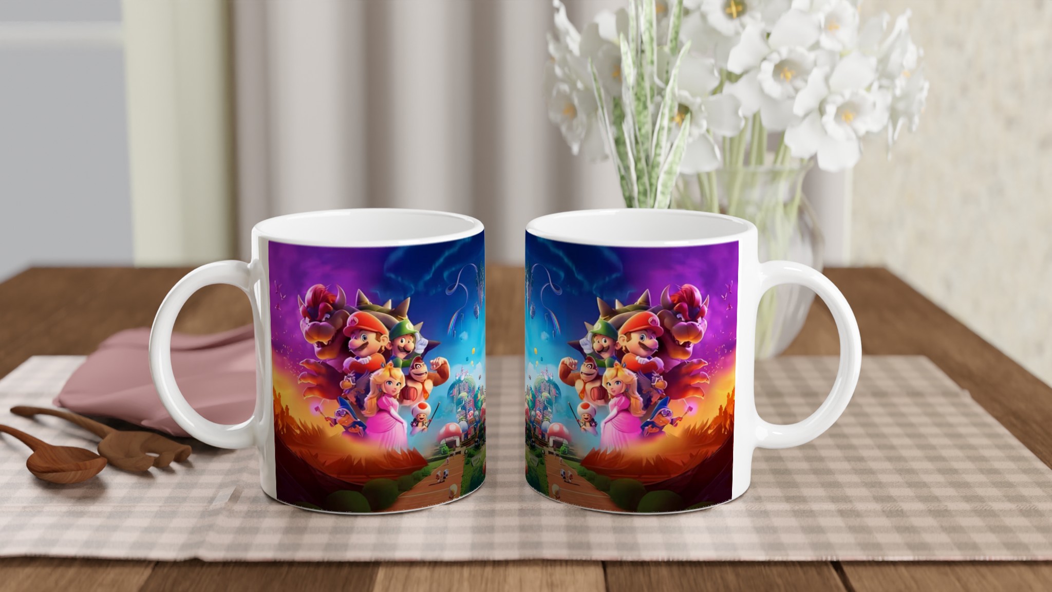 Vit 11oz keramisk mugg med färgstark spelinspirerad design i flera keramiska nyanser 10 7acf2a13-3663-4877-9e13-a2a5bc141f1d