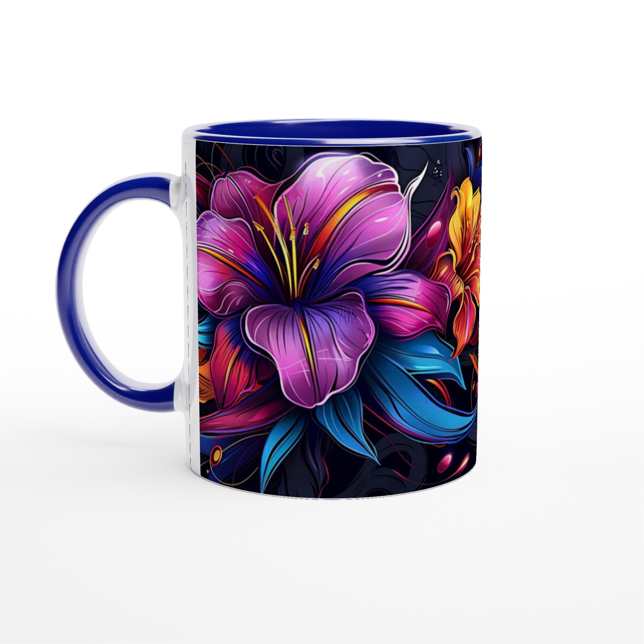 Neonblomster keramikmugg – En explosion av färg för din kaffestund, välj bland 7 livfulla nyanser! 2 7adb11da-8ec6-4530-9c46-e8af6a589e0b